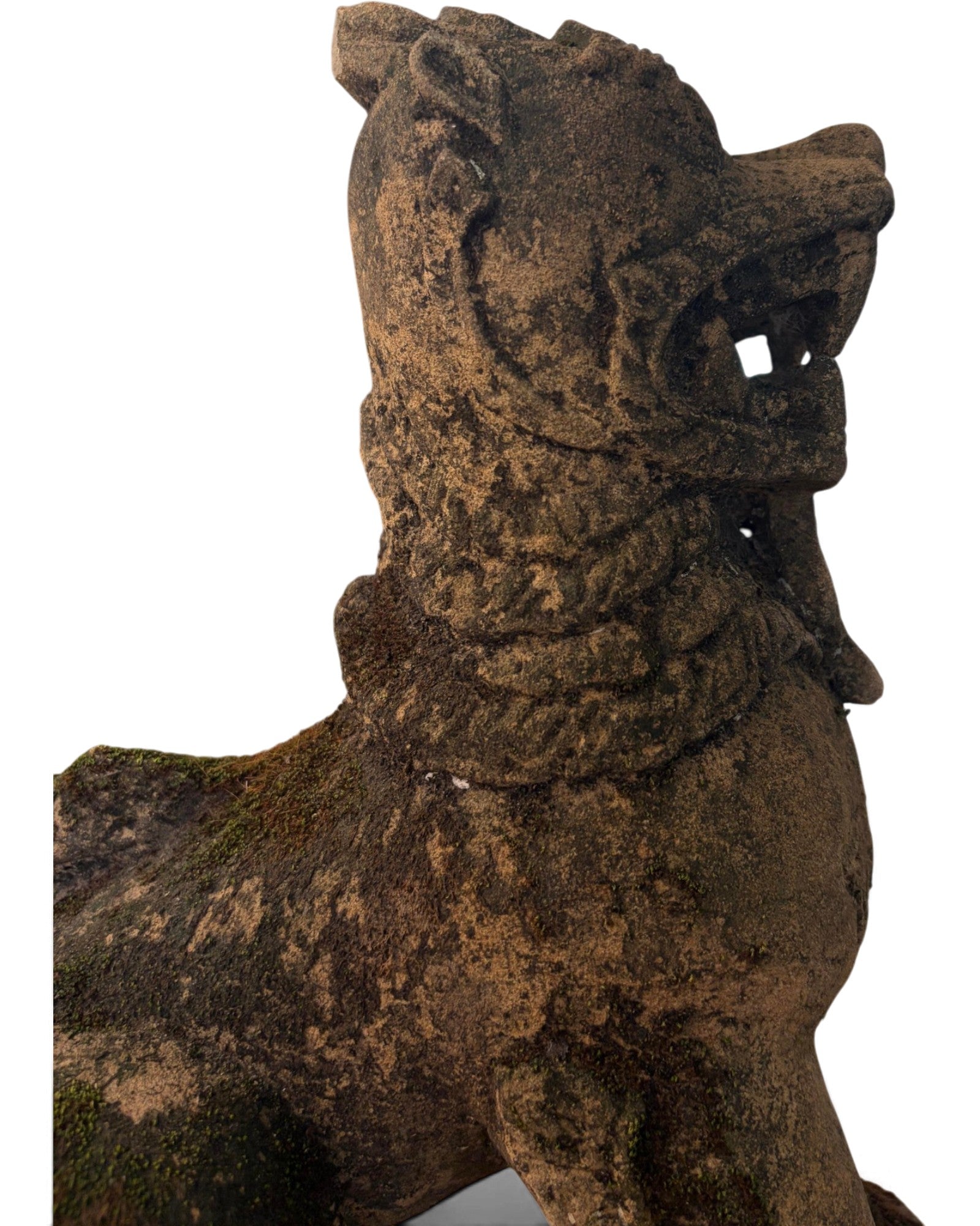 Burmese Sandstone Singha Figurine