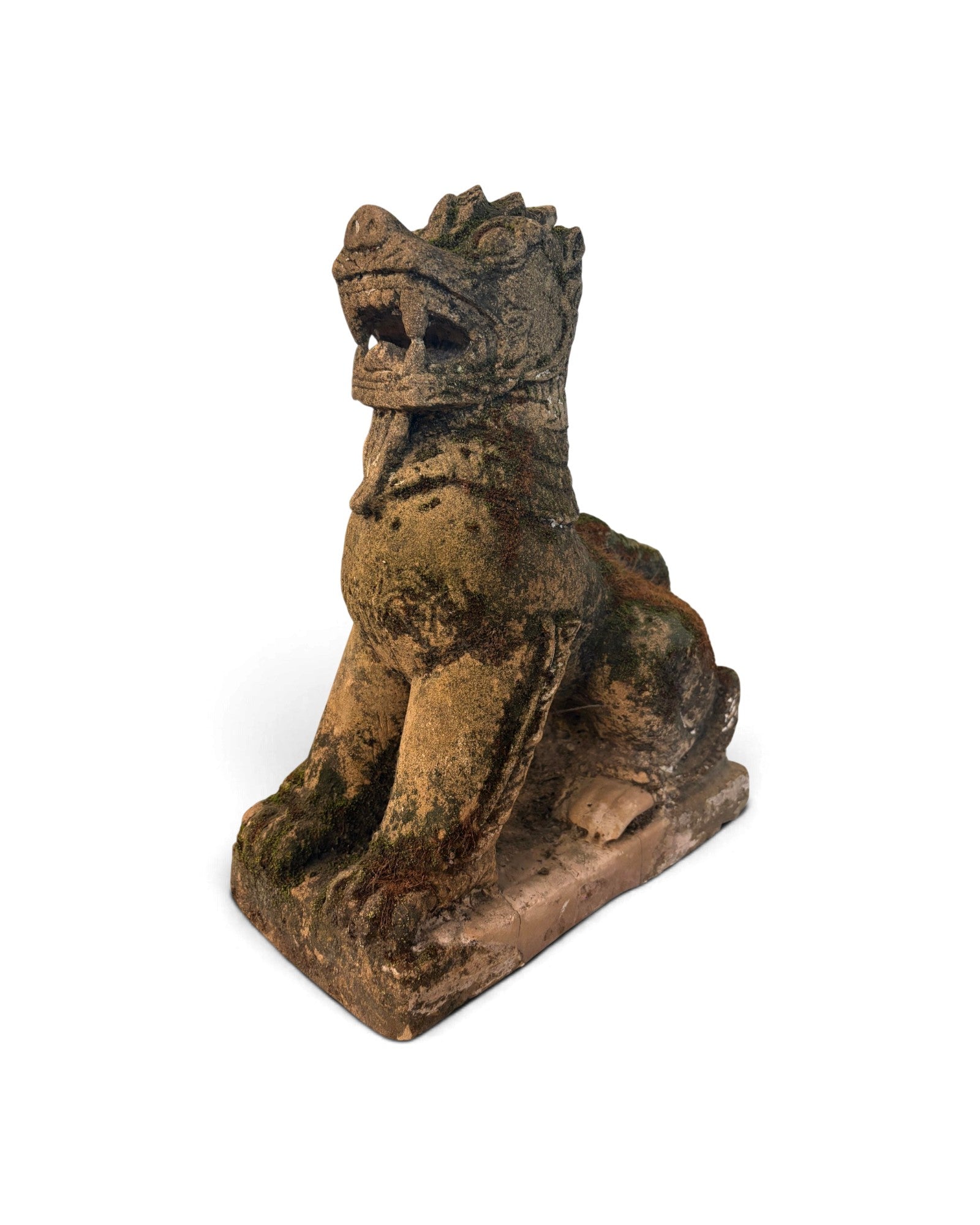 Burmese Sandstone Singha Figurine