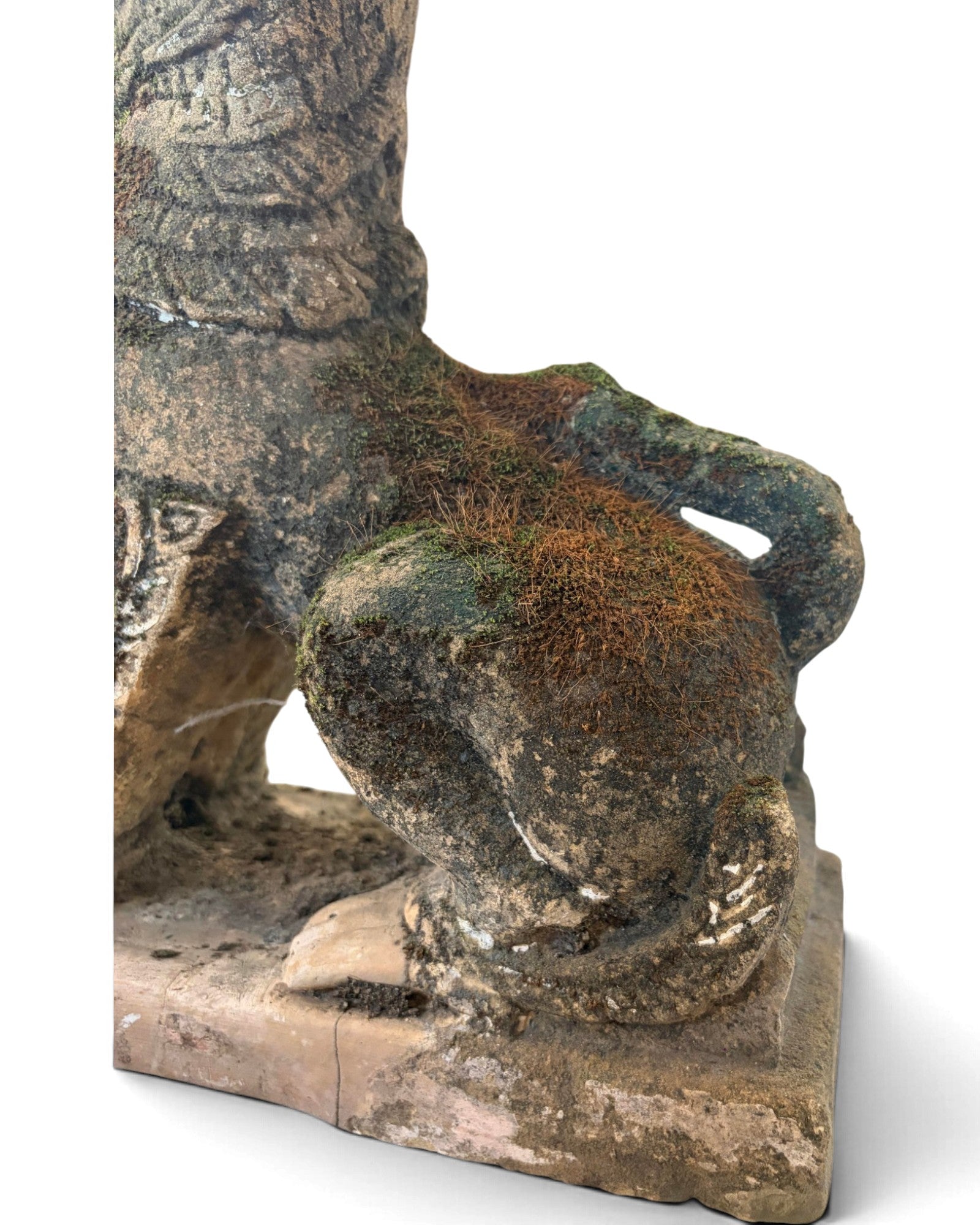 Burmese Sandstone Singha Figurine