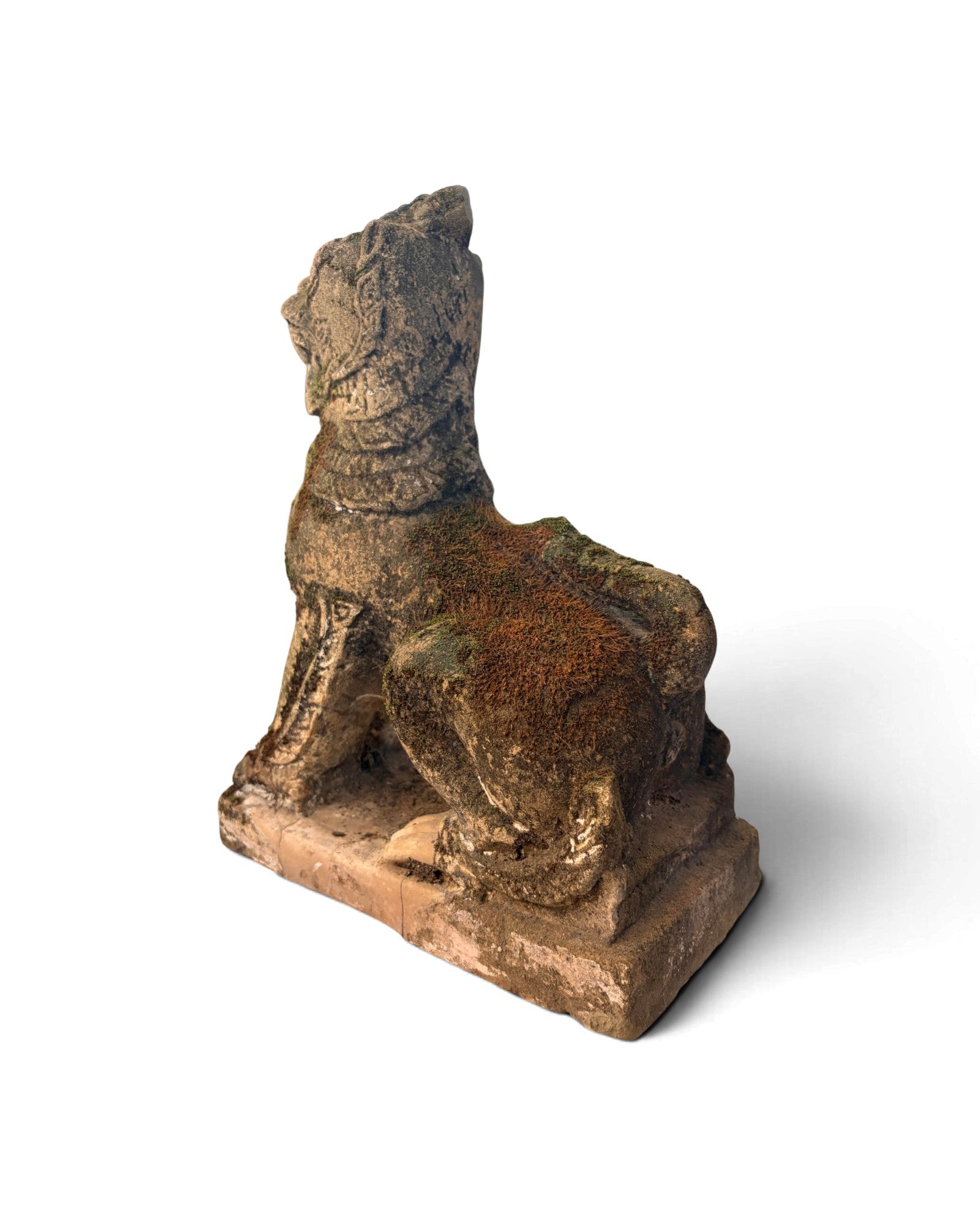 Burmese Sandstone Singha Figurine