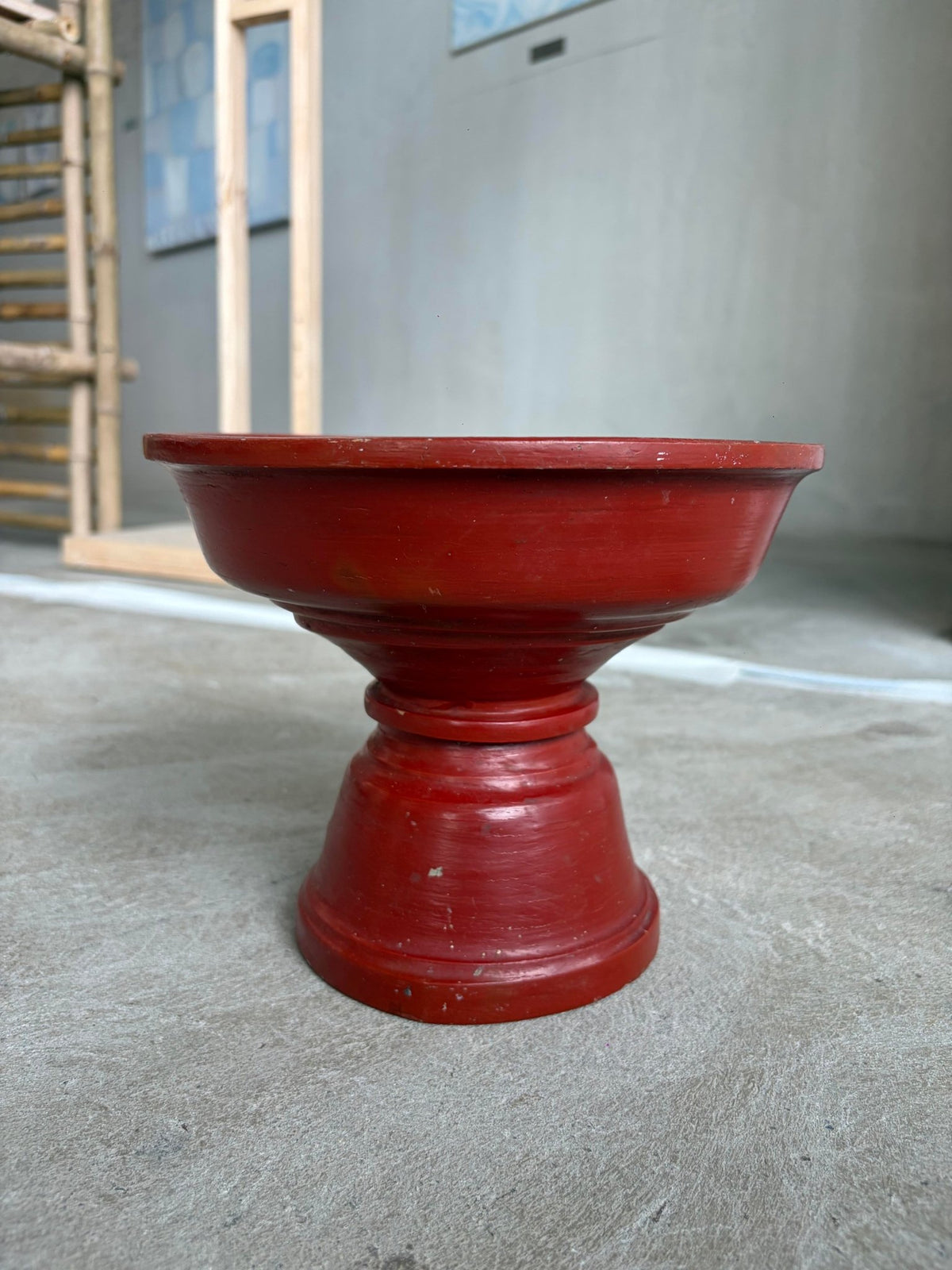 Lanna Lacquer Pedestal Tray (พานเครื่องเขิน) - Surround Living - 2