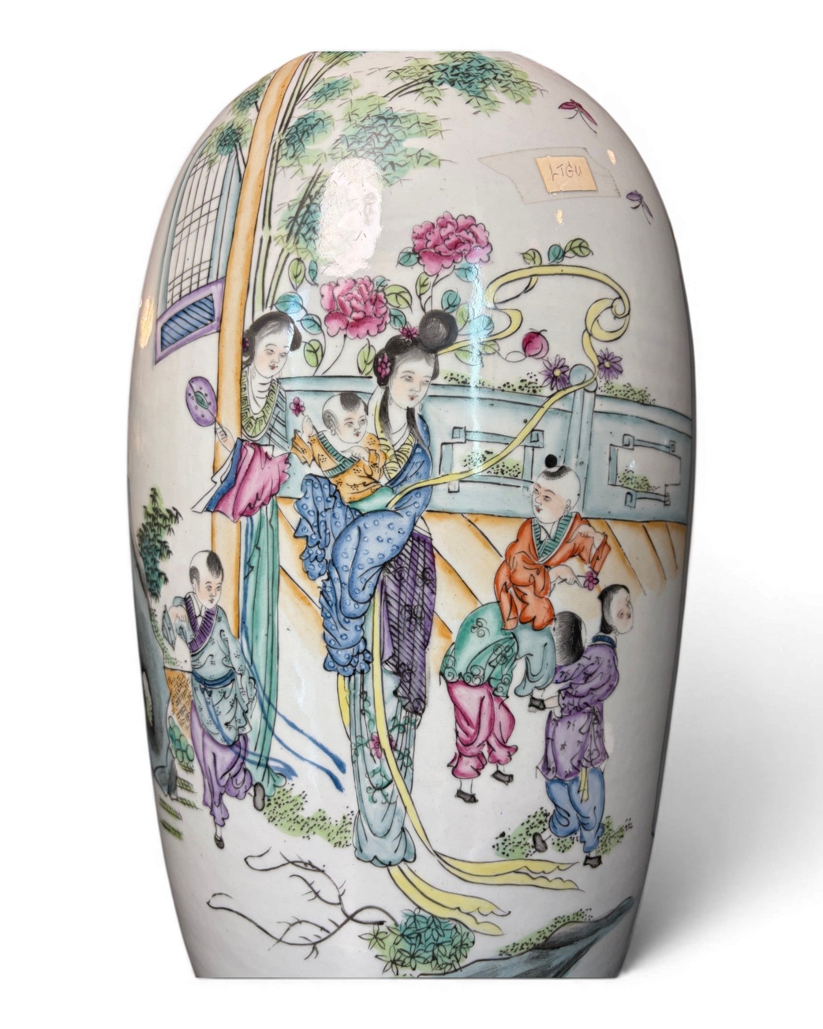 Porcelain Vase Table Lamp with Embroidery Shades (Sold in Pairs) - Surround Living - 7