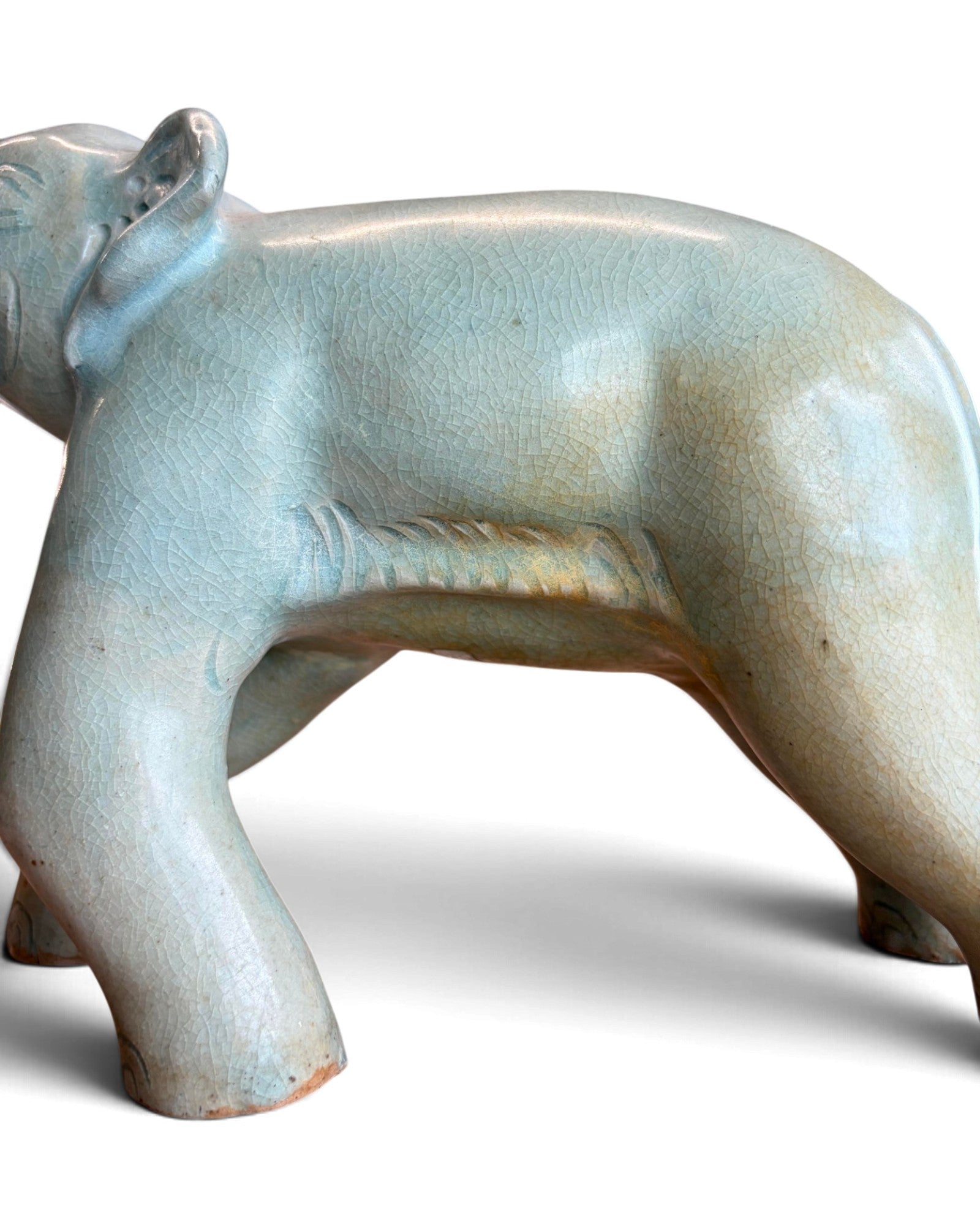 Elephant & Horse Ceramic Figurines