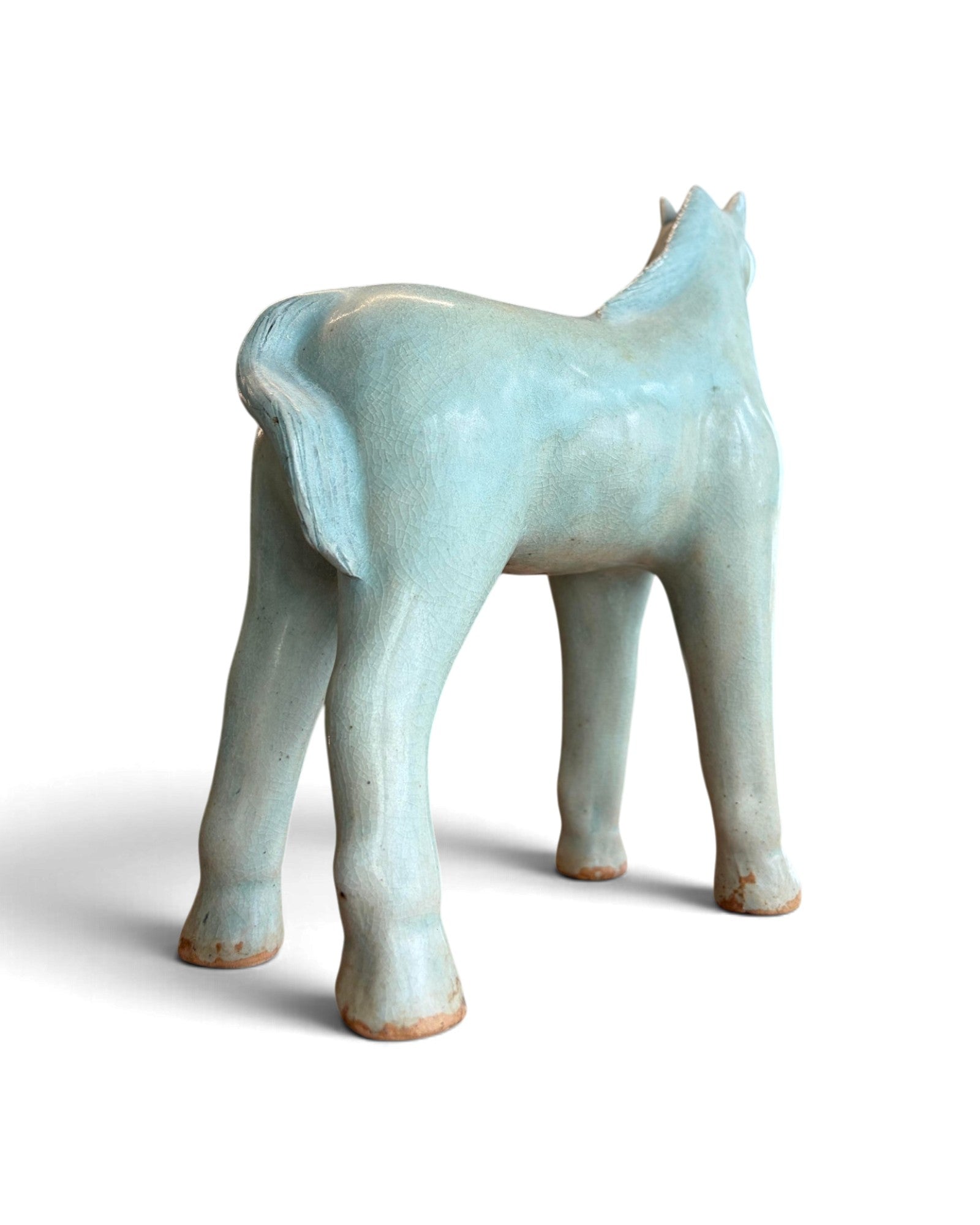 Elephant & Horse Ceramic Figurines
