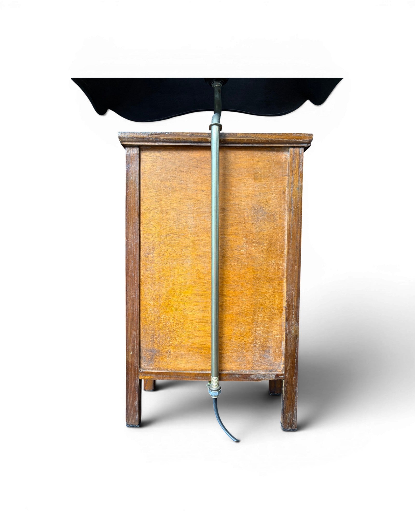 Vintage Wood Storage Cabinet with Lamp Shade - Surround Living - 10