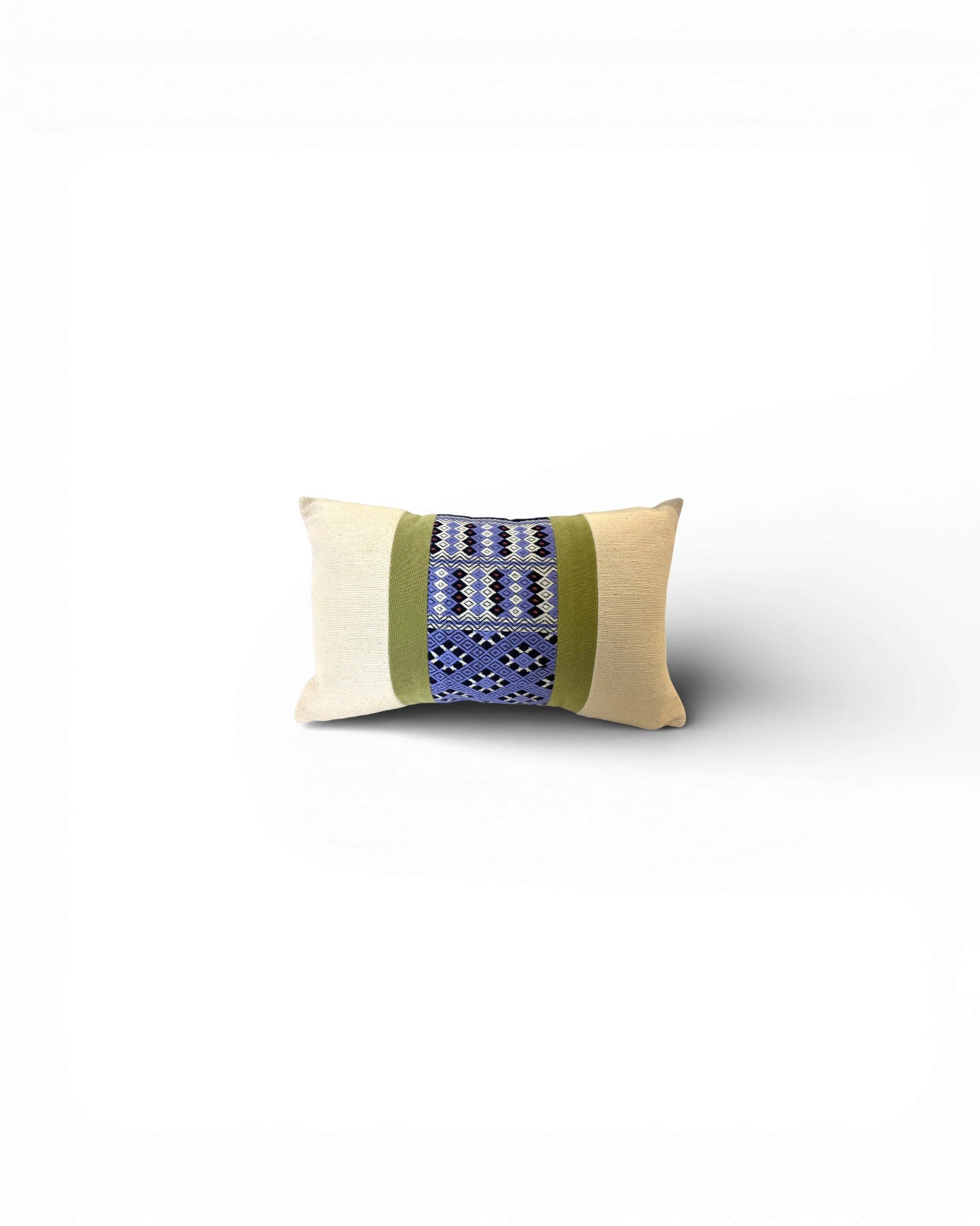 Hill Tribe Textile Lumbar Cushion - Blue & Green - Surround Living - 2