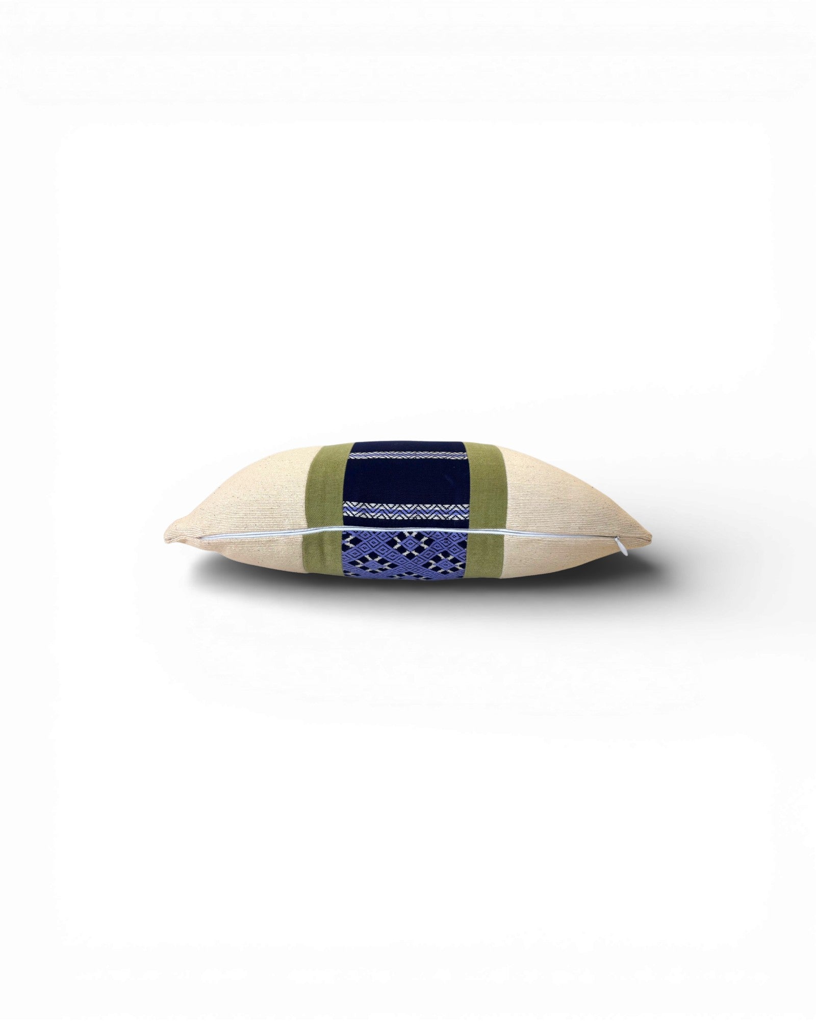 Hill Tribe Textile Lumbar Cushion - Blue & Green - Surround Living - 4