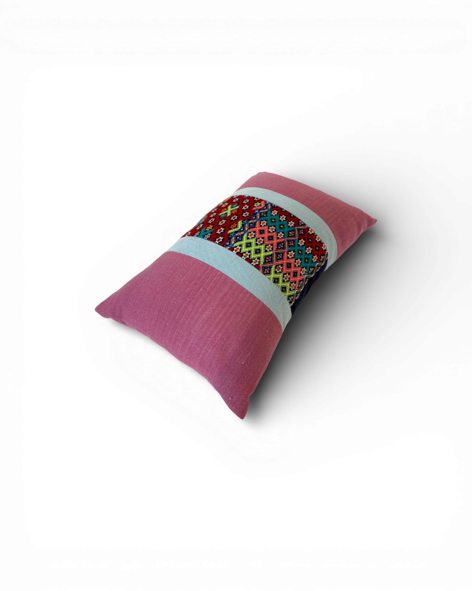 Hill Tribe Textile Lumbar Cushion - Pink - Surround Living - 6