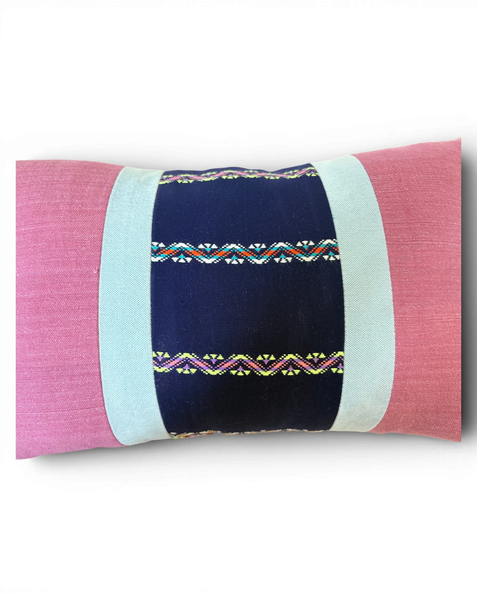 Hill Tribe Textile Lumbar Cushion - Pink - Surround Living - 8