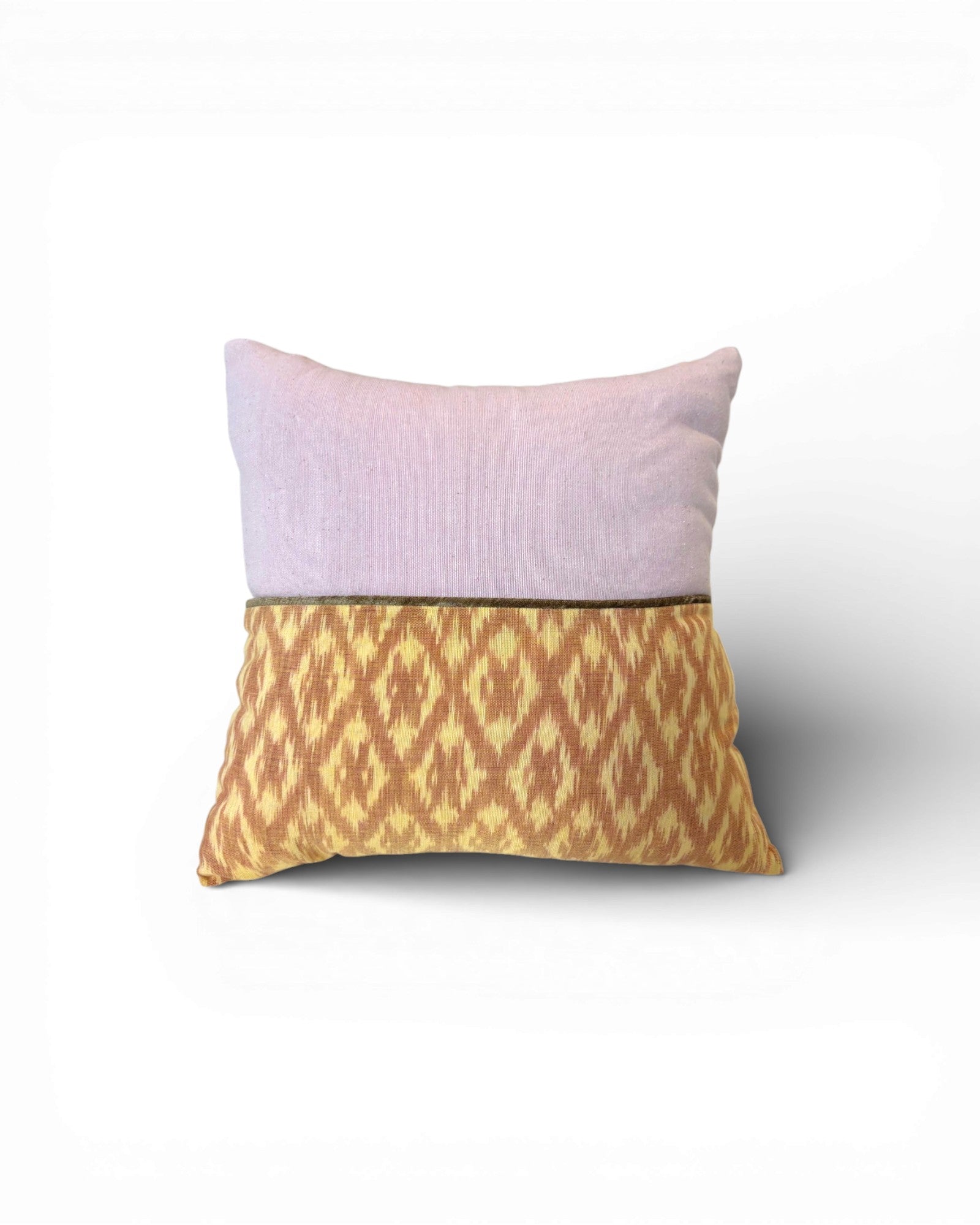 Ikat Textile Accent Cushion - Pink & Beige - Surround Living - 8