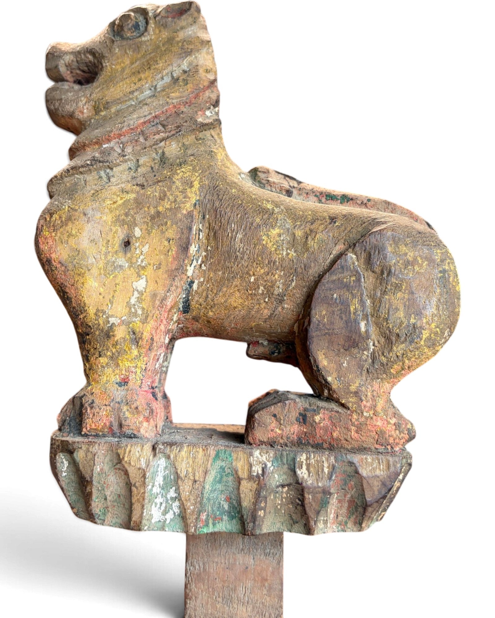 Burmese Wooden Singha Figurine (ไม้แกะรูปสิงห์พม่า)