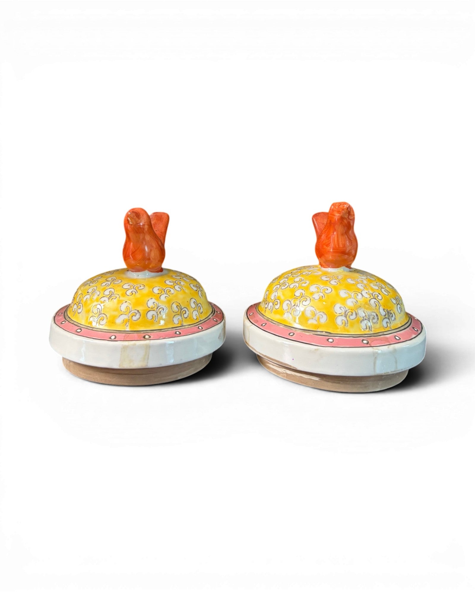 Porcelain Vase Table Lamp with Velvet Shades (Sold in Pairs) - Surround Living - 25