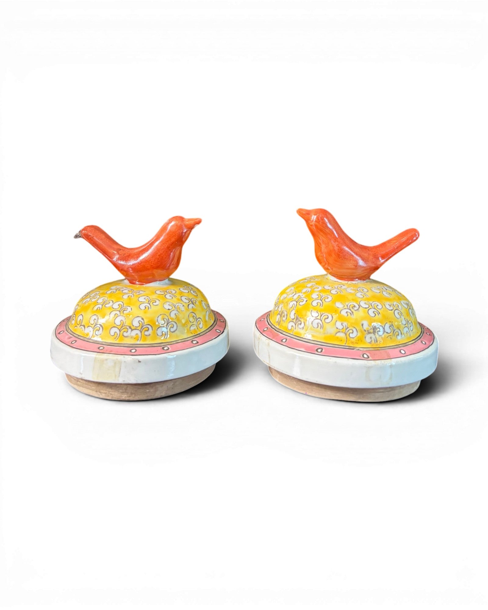Porcelain Vase Table Lamp with Velvet Shades (Sold in Pairs) - Surround Living - 26