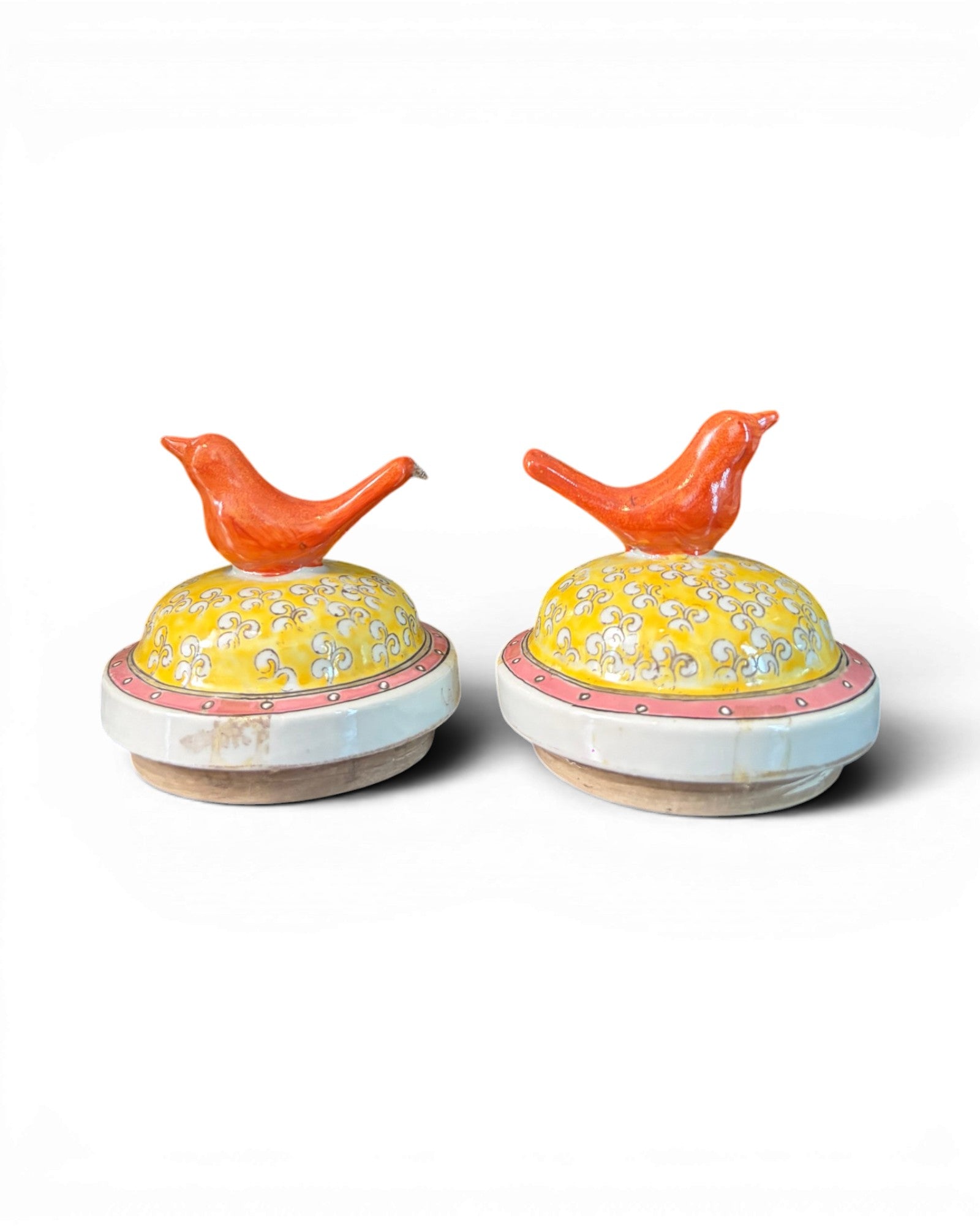 Porcelain Vase Table Lamp with Velvet Shades (Sold in Pairs) - Surround Living - 28