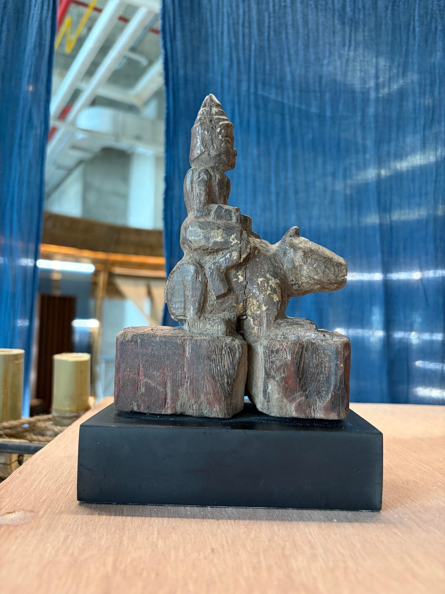 Carved Wooden Guardian Angel – Zodiac Year of the Rat (ไม้แกะเทวดาประจำปีหนู) - Surround Living - 2