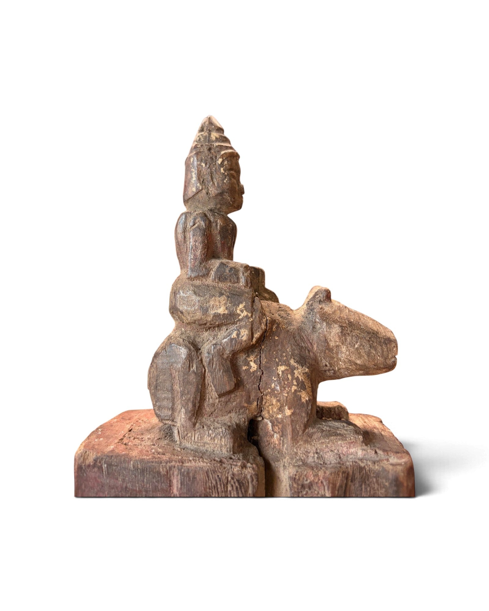 Carved Wooden Guardian Angel – Zodiac Year of the Rat (ไม้แกะเทวดาประจำปีหนู)