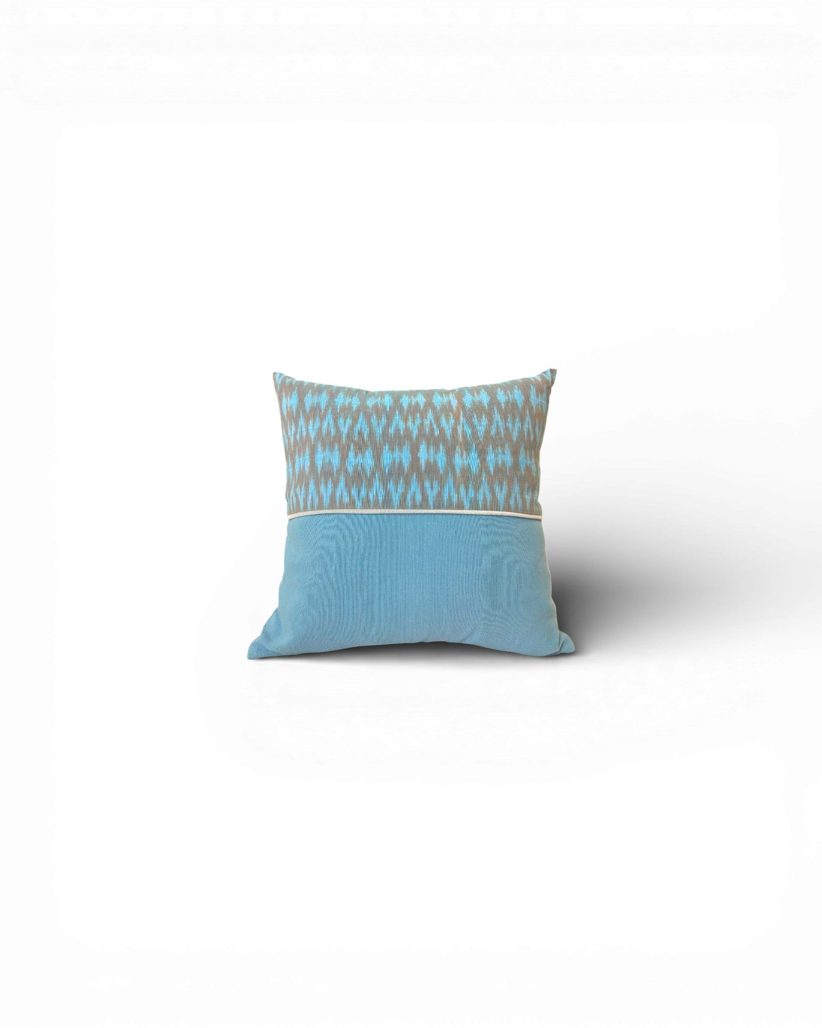 Ikat Panel Cushion - Light Blue
