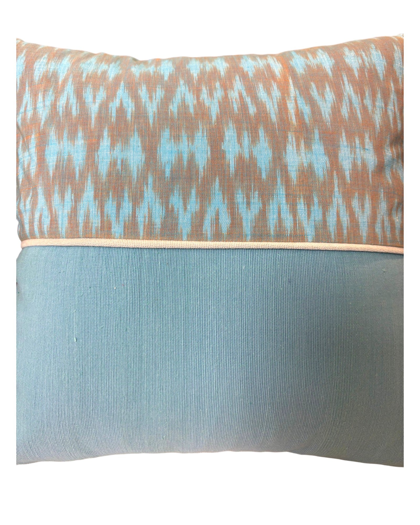 Ikat Panel Cushion - Light Blue