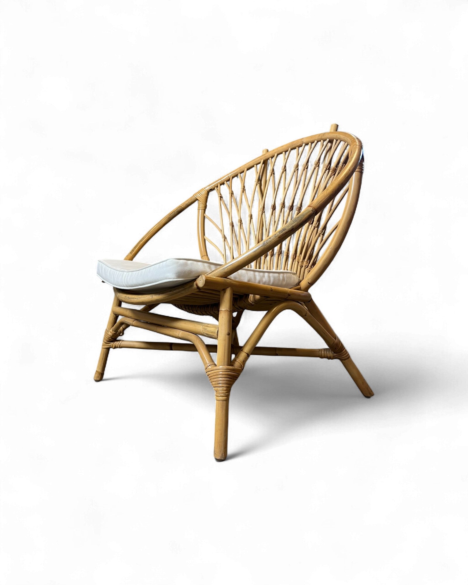 Round Rattan Lounge Chair Surround Living