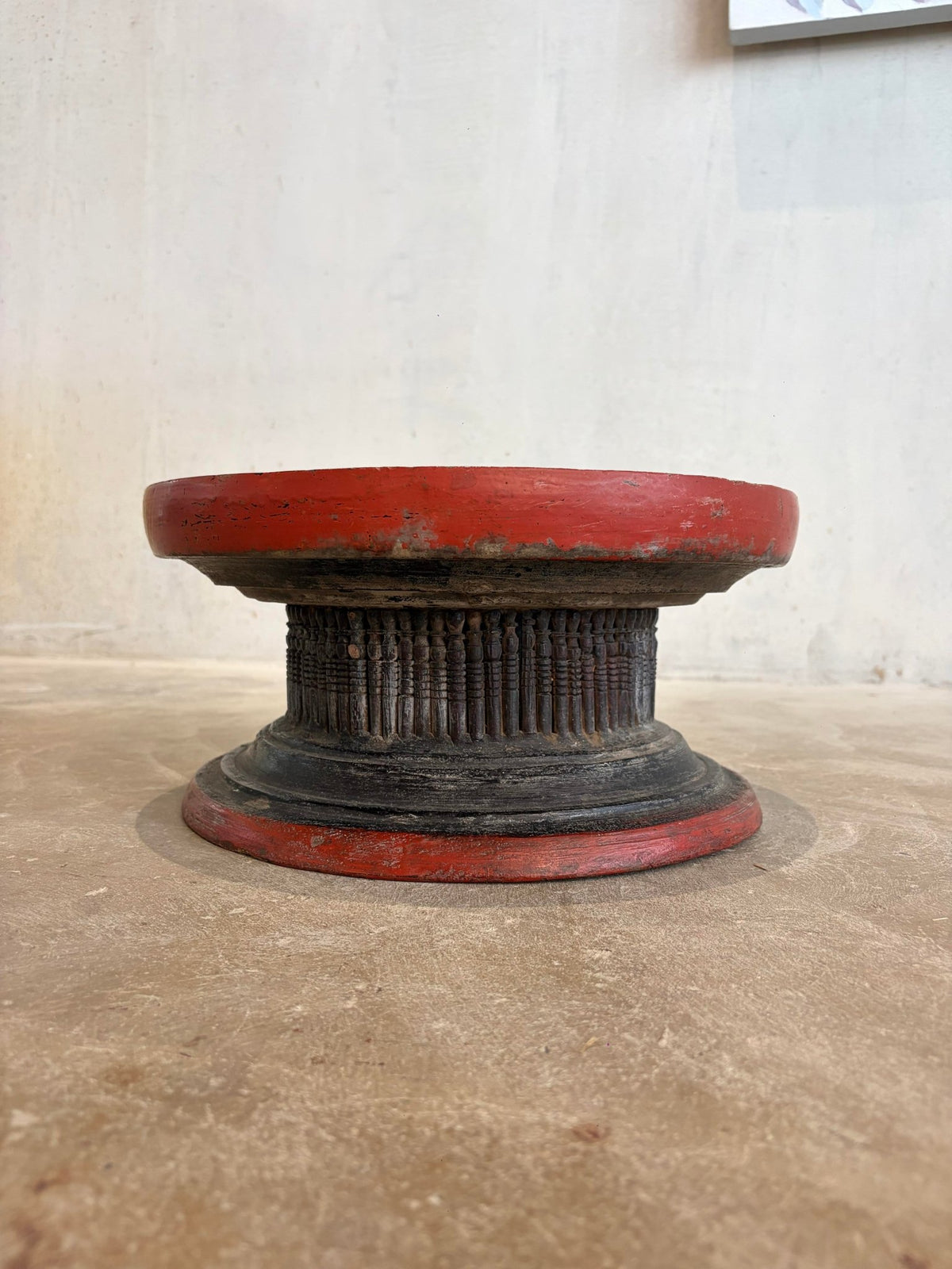 Burmese Low Wooden Pedestal Tray for Dining (ขันโตกพม่า) - Surround Living - 2