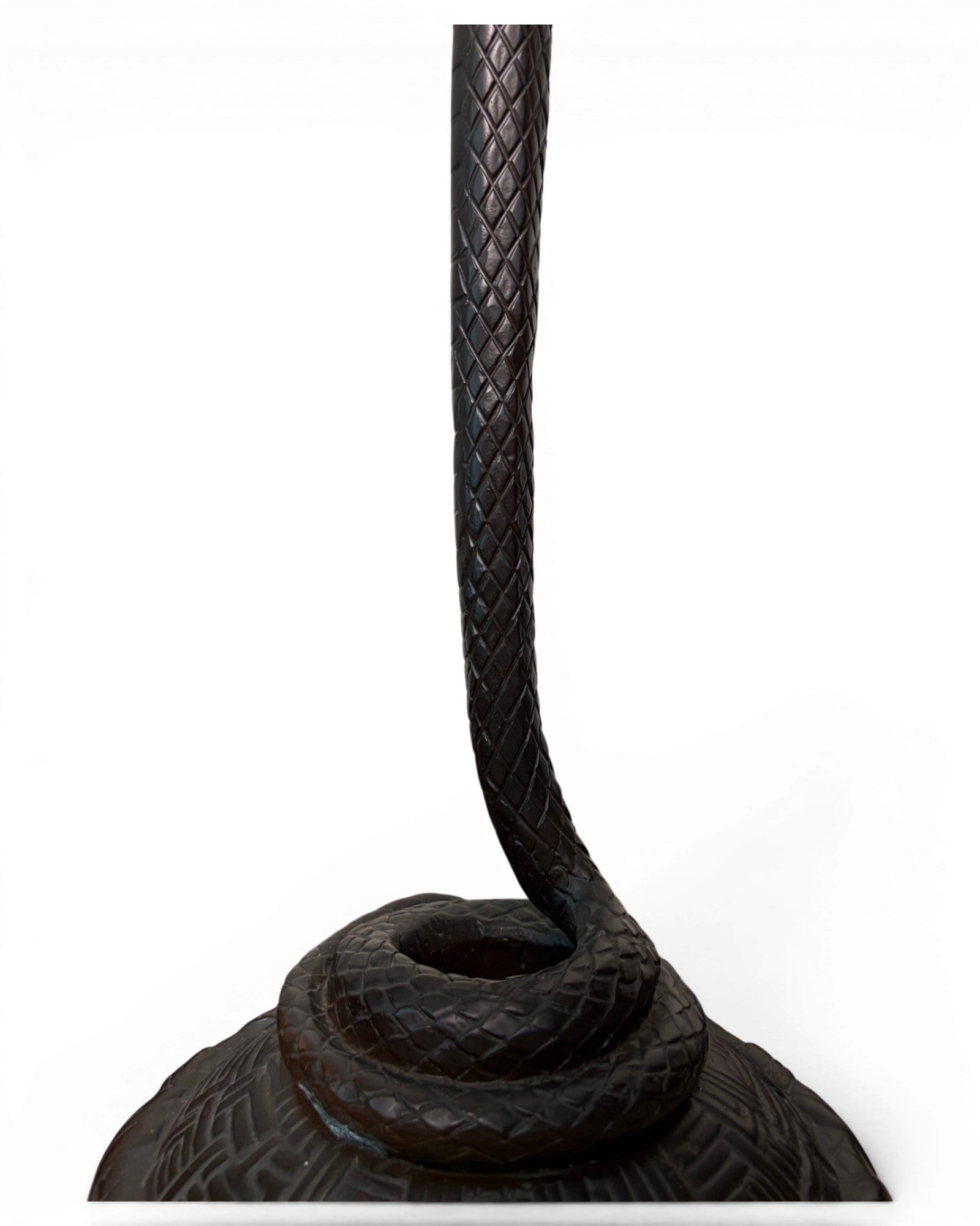 Art Deco Patinated Bronze Cobra Floor Lamp - Surround Living - 6