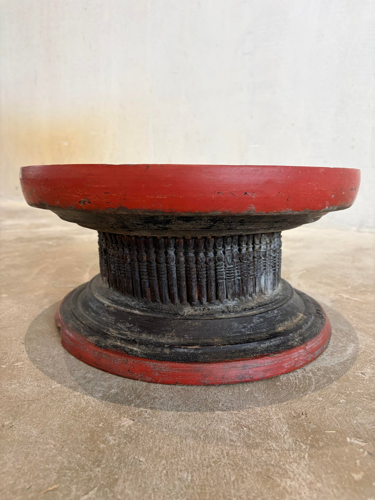 Burmese Low Wooden Pedestal Tray for Dining (ขันโตกพม่า) - Surround Living - 7