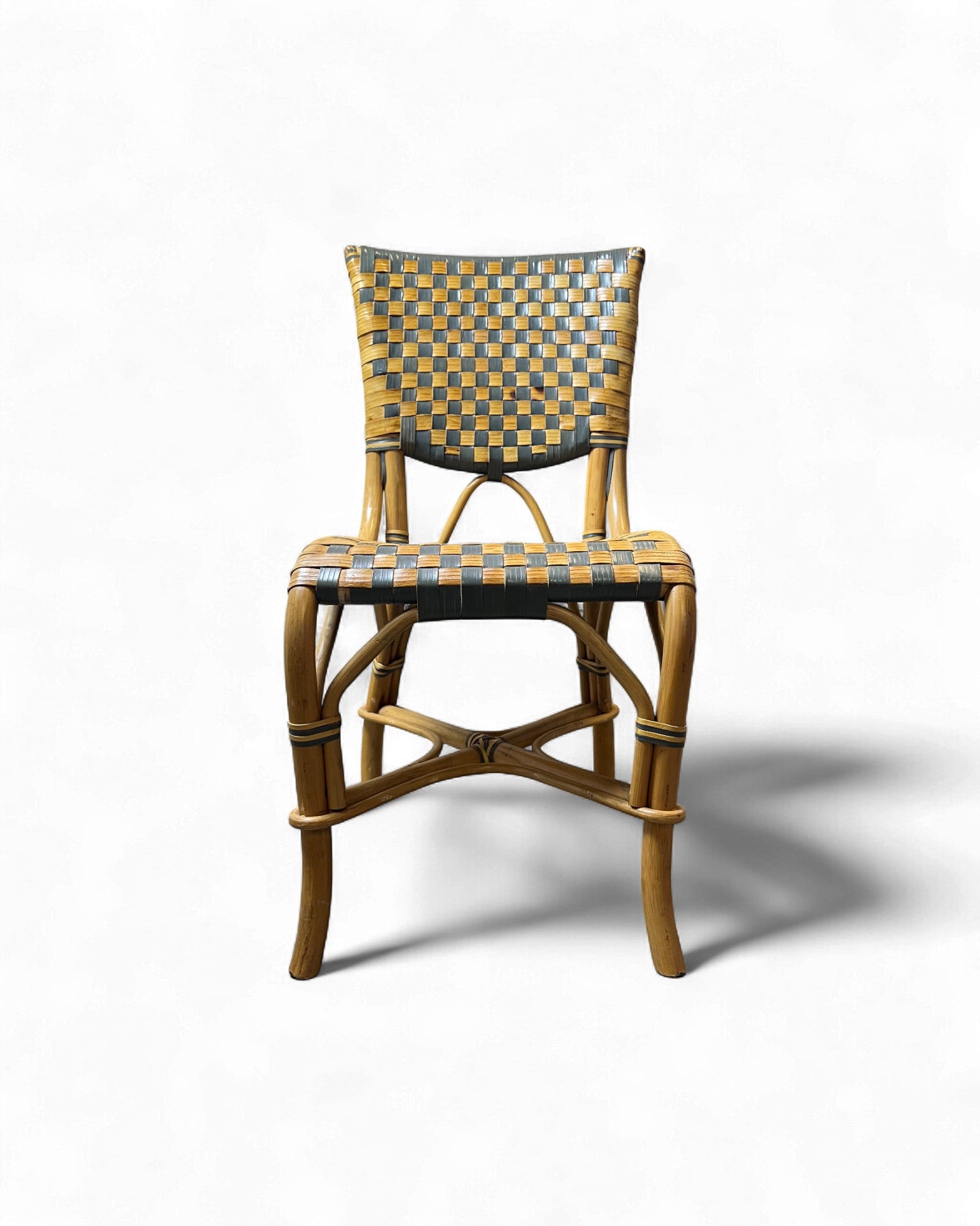Cane & Leather Classic Bistro Weave Rattan Chair Surround Living