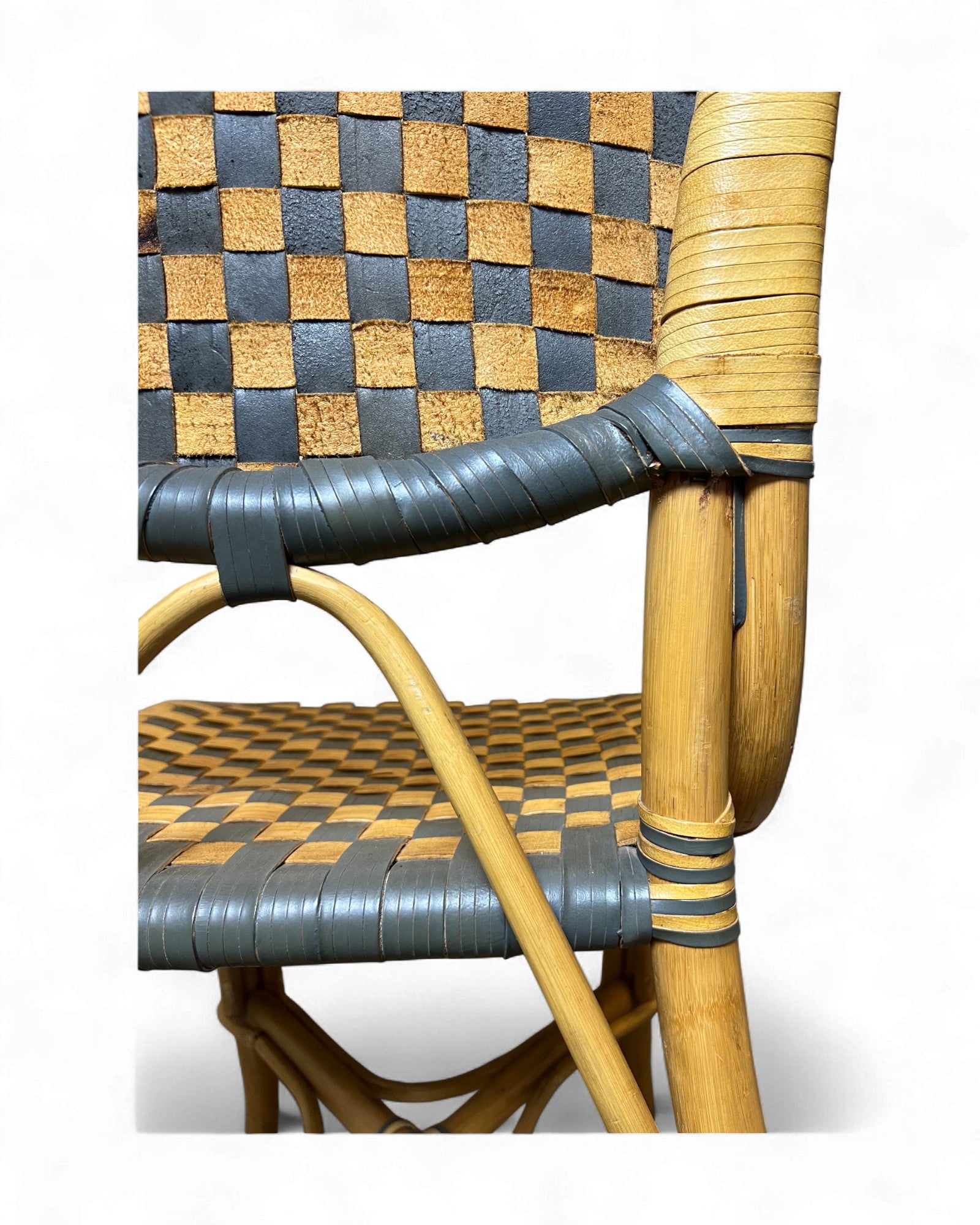 Cane & Leather Classic Bistro Weave Rattan Chair Surround Living