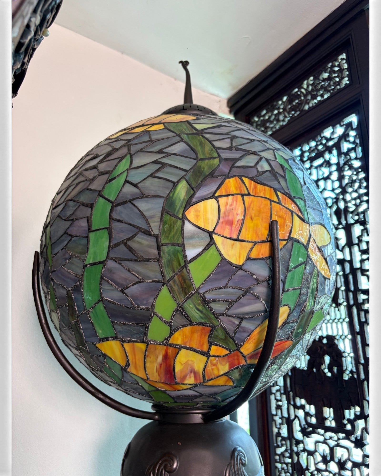 Spherical Stained Glass Floor Lamp - Surround Living - 15