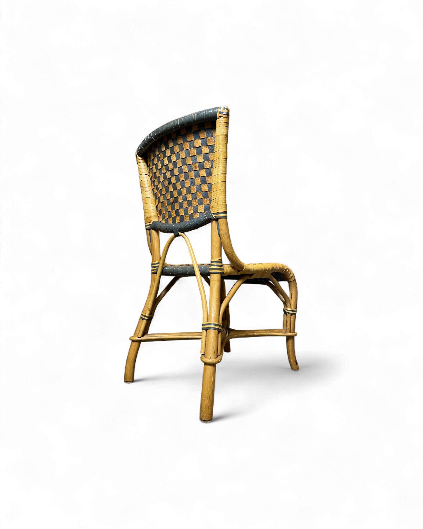Cane & Leather Classic Bistro Weave Rattan Chair Surround Living
