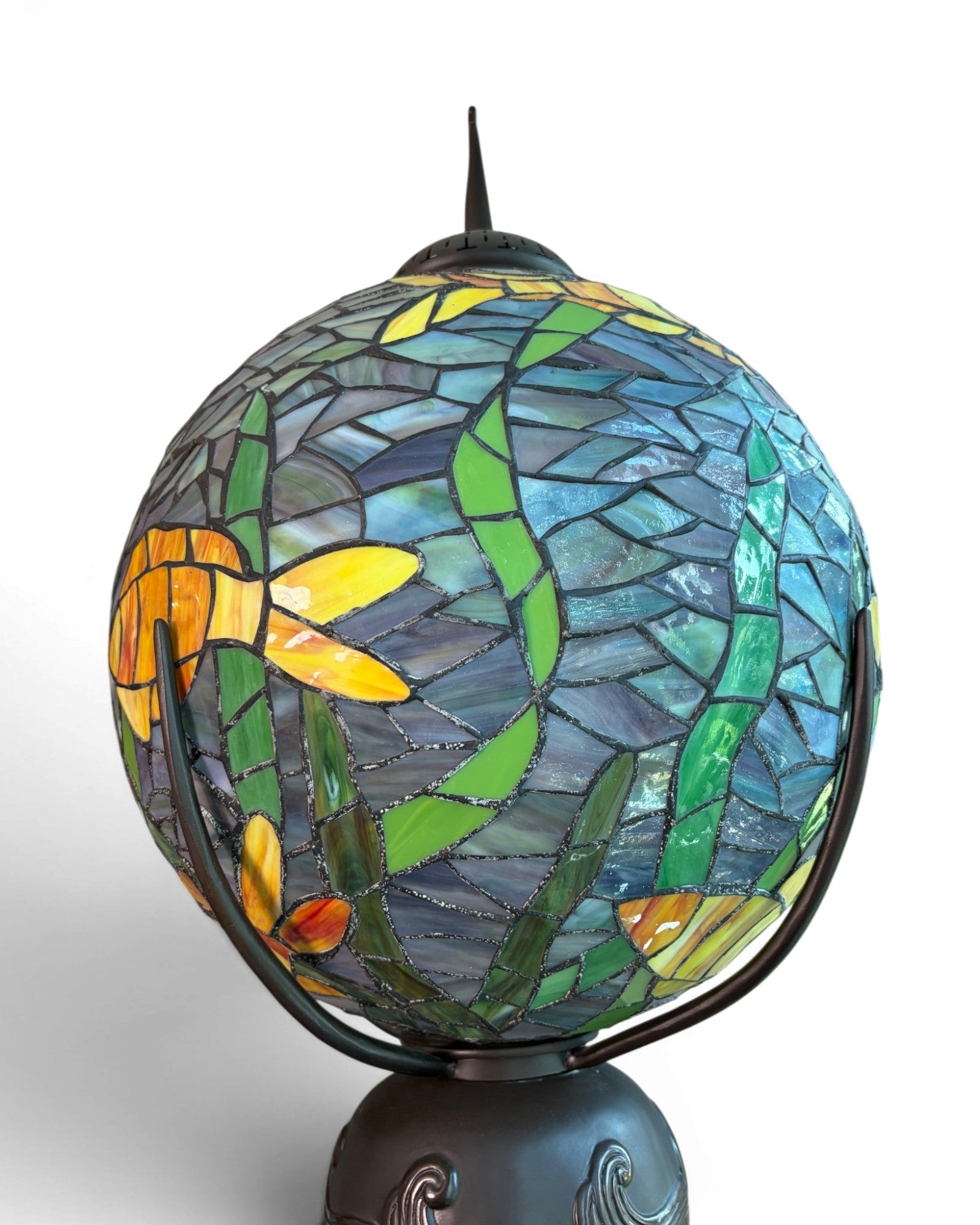 Spherical Stained Glass Floor Lamp - Surround Living - 11