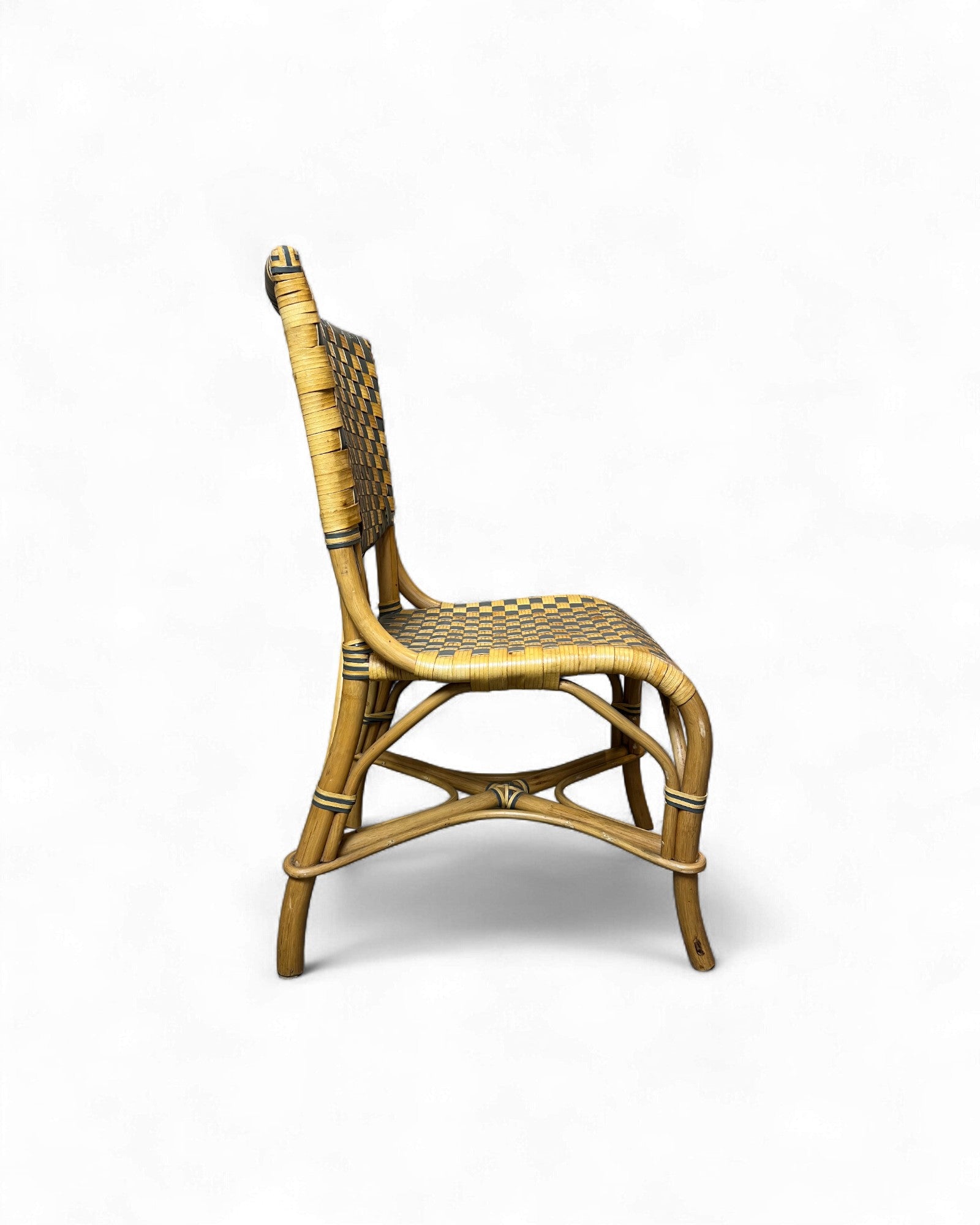 Cane & Leather Classic Bistro Weave Rattan Chair Surround Living