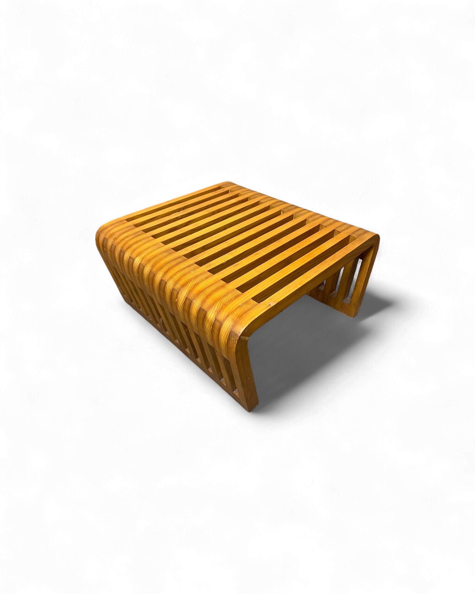 Slatted Bentwood Coffee Table Surround Living