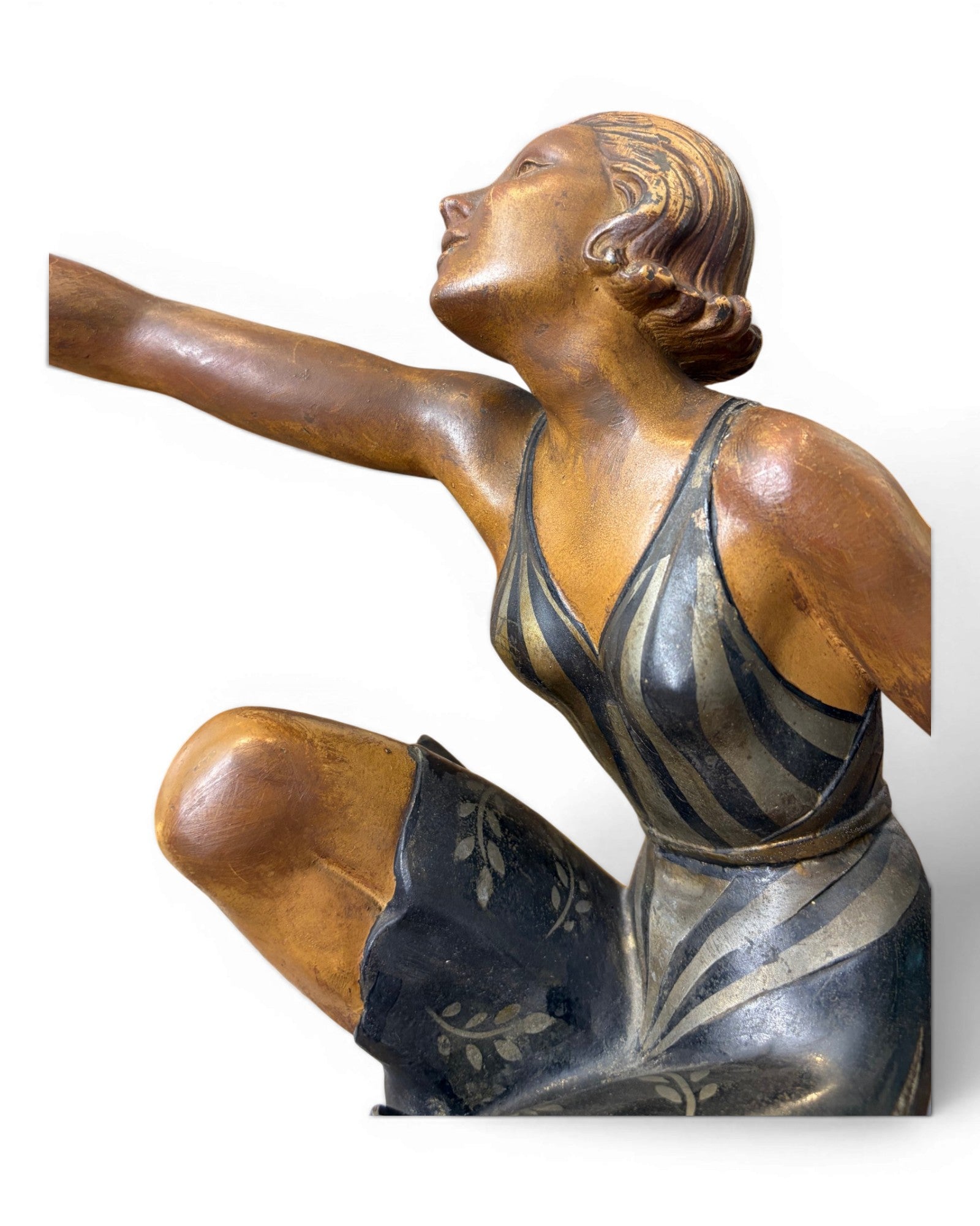 Art Deco Dancing Figure with Ball-Shaped Lamp - Surround Living - 9