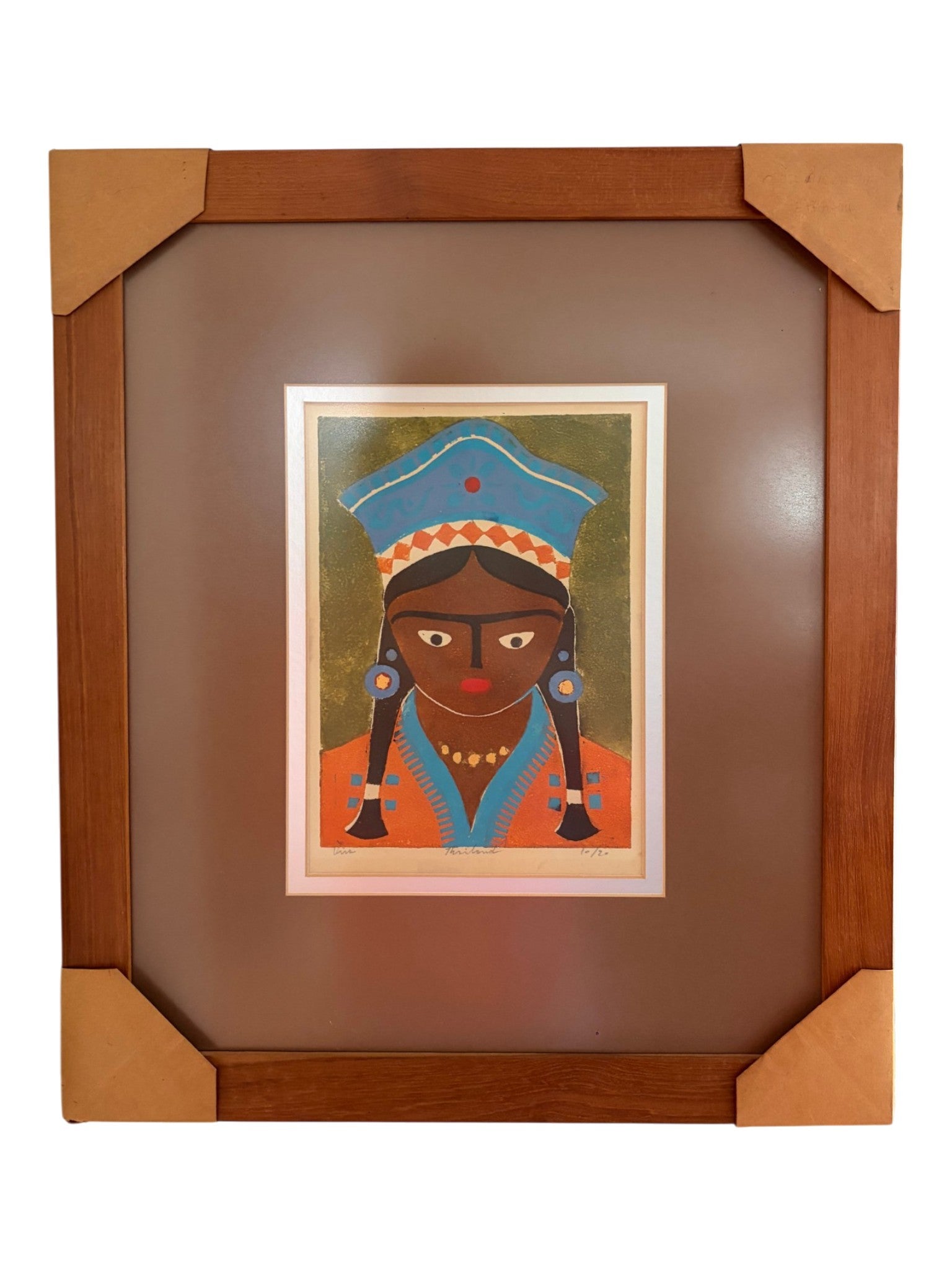 Etching, Tribal Females, by Veera Jothaprasert (อ. วีระ โยธาประเสริฐ) 44 x 50 cm. No.3 - Surround Living - 2