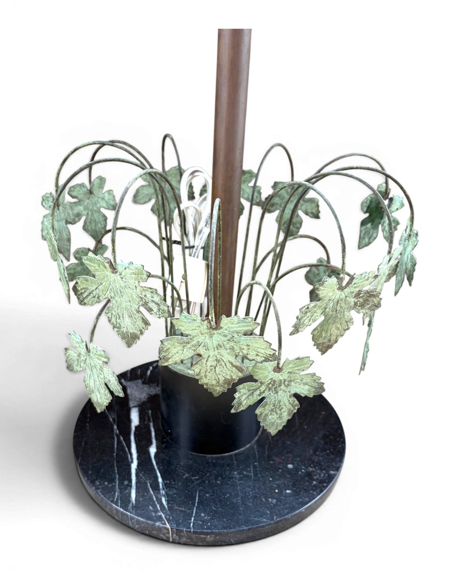 Multi-Tiered Crystal Waterfall Floor Lamp with Decorative Faux Foliage Base (Set) - Surround Living - 4