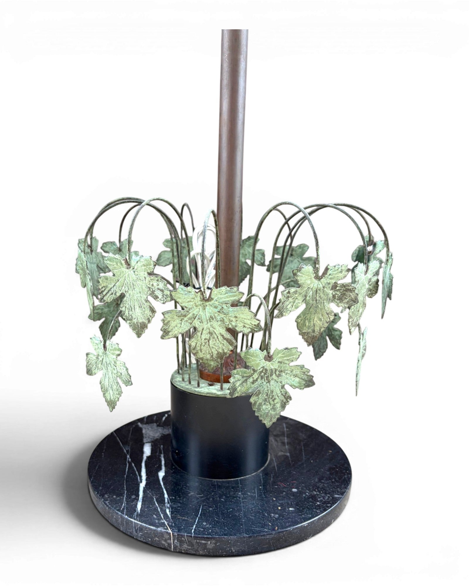 Multi-Tiered Crystal Waterfall Floor Lamp with Decorative Faux Foliage Base (Set) - Surround Living - 5