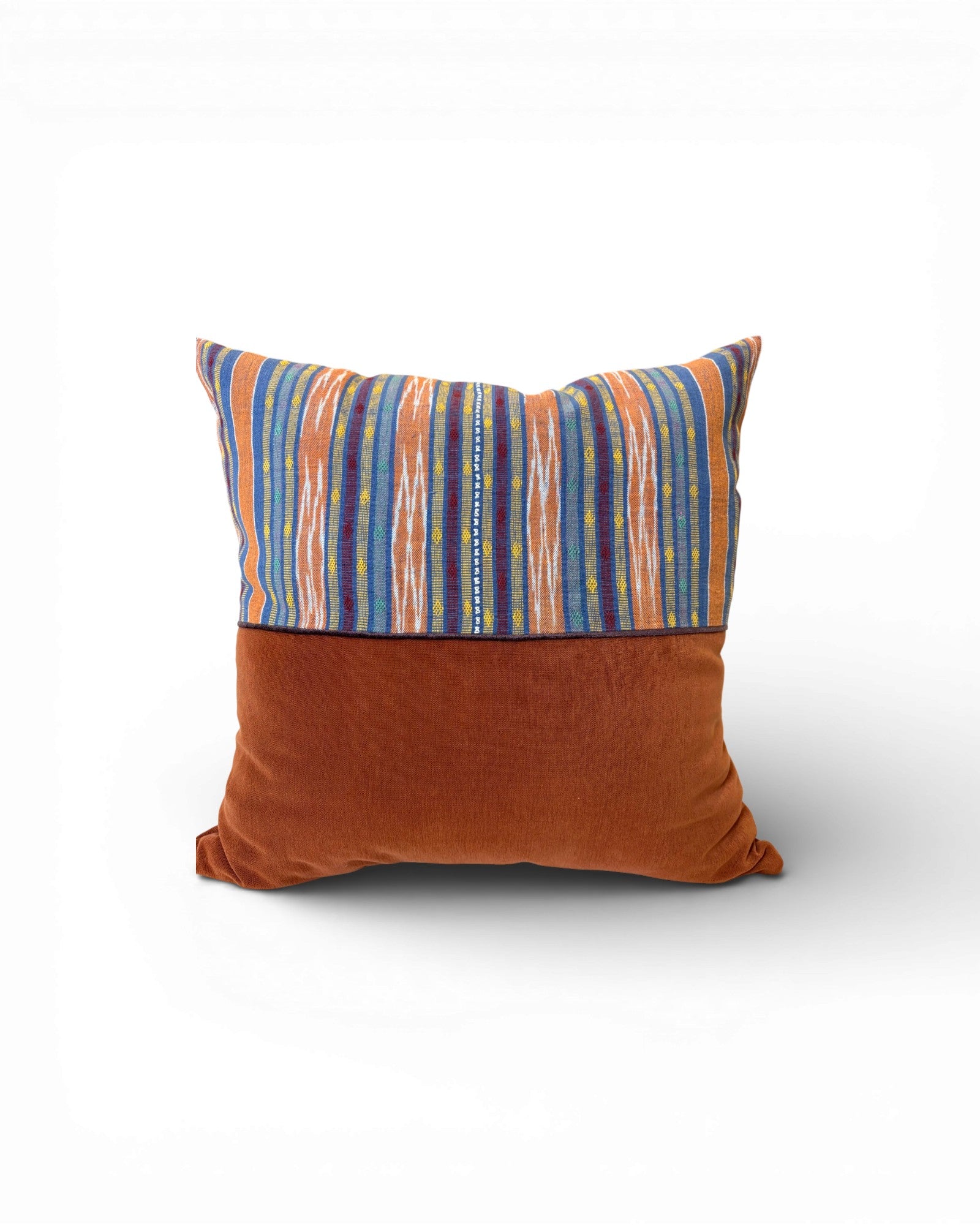 XL Terracotta Stripe Velvet Panel Cushion - Surround Living - 7