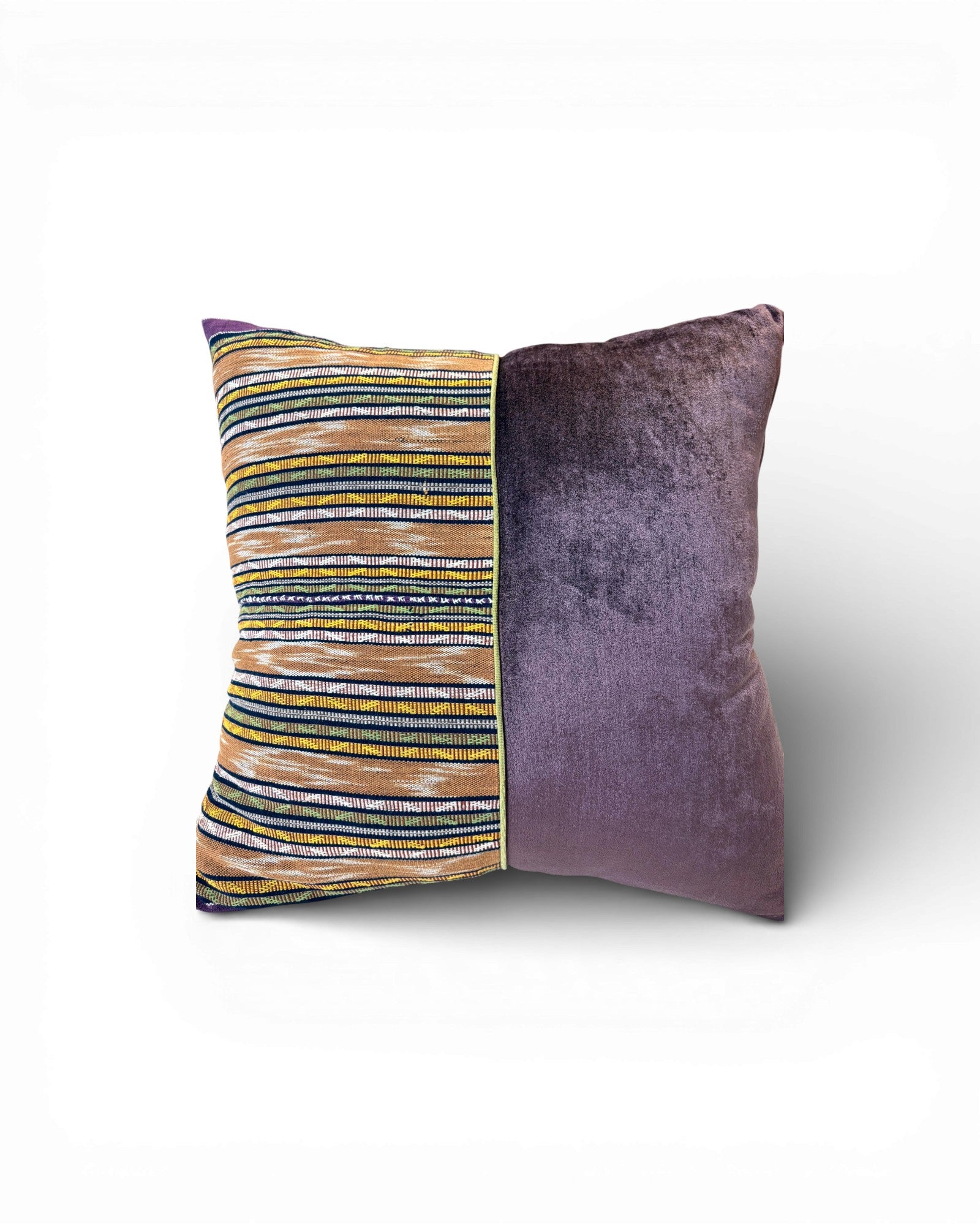 XL Plum Stripe Velvet Panel Cushion - Surround Living - 8