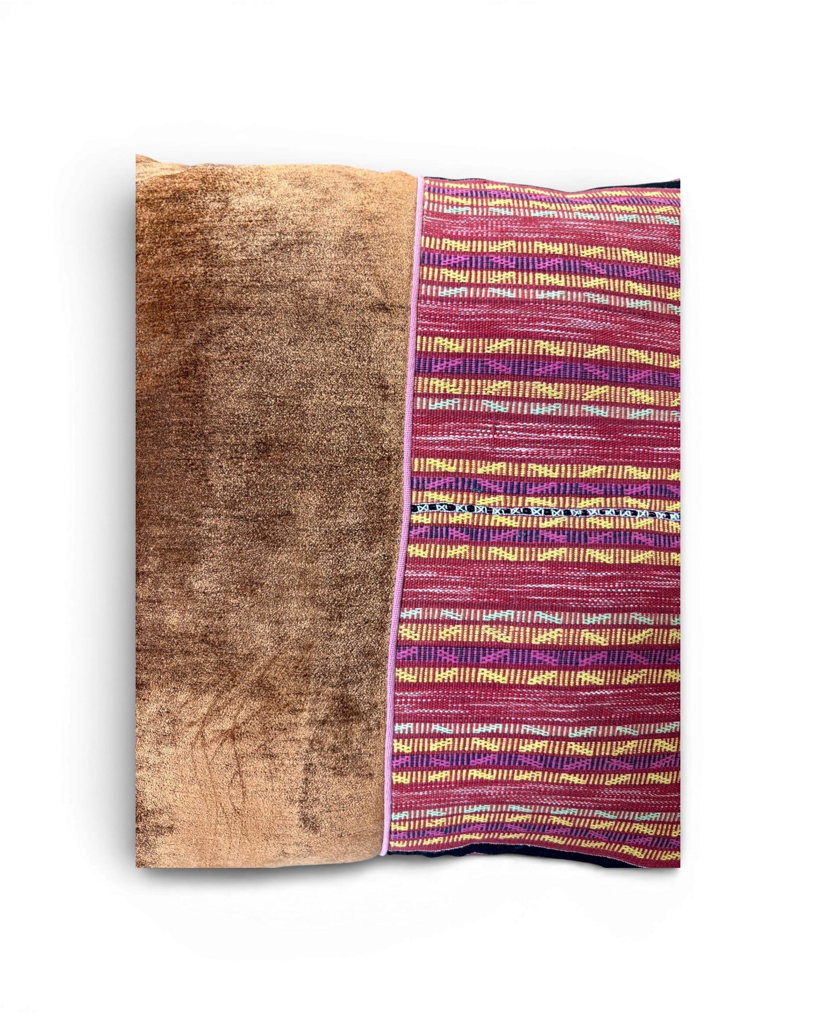 XL Crimson Stripe Velvet Panel Cushion - Surround Living - 8