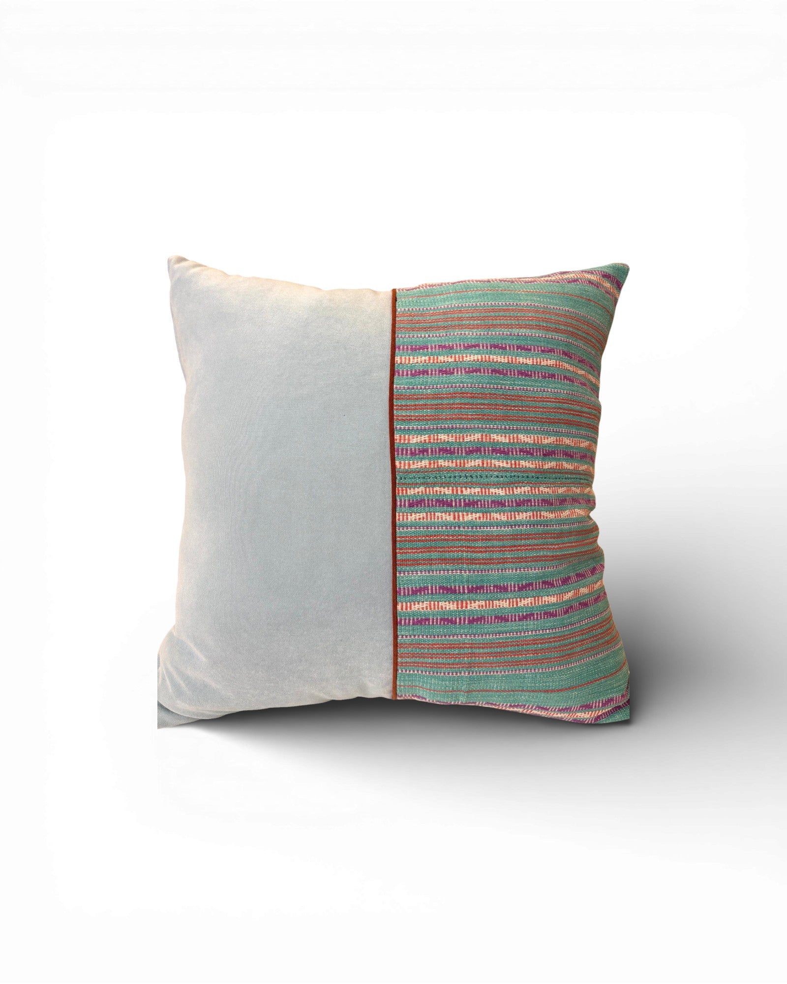 XL Mint Stripe Velvet Panel Cushion - Surround Living - 7