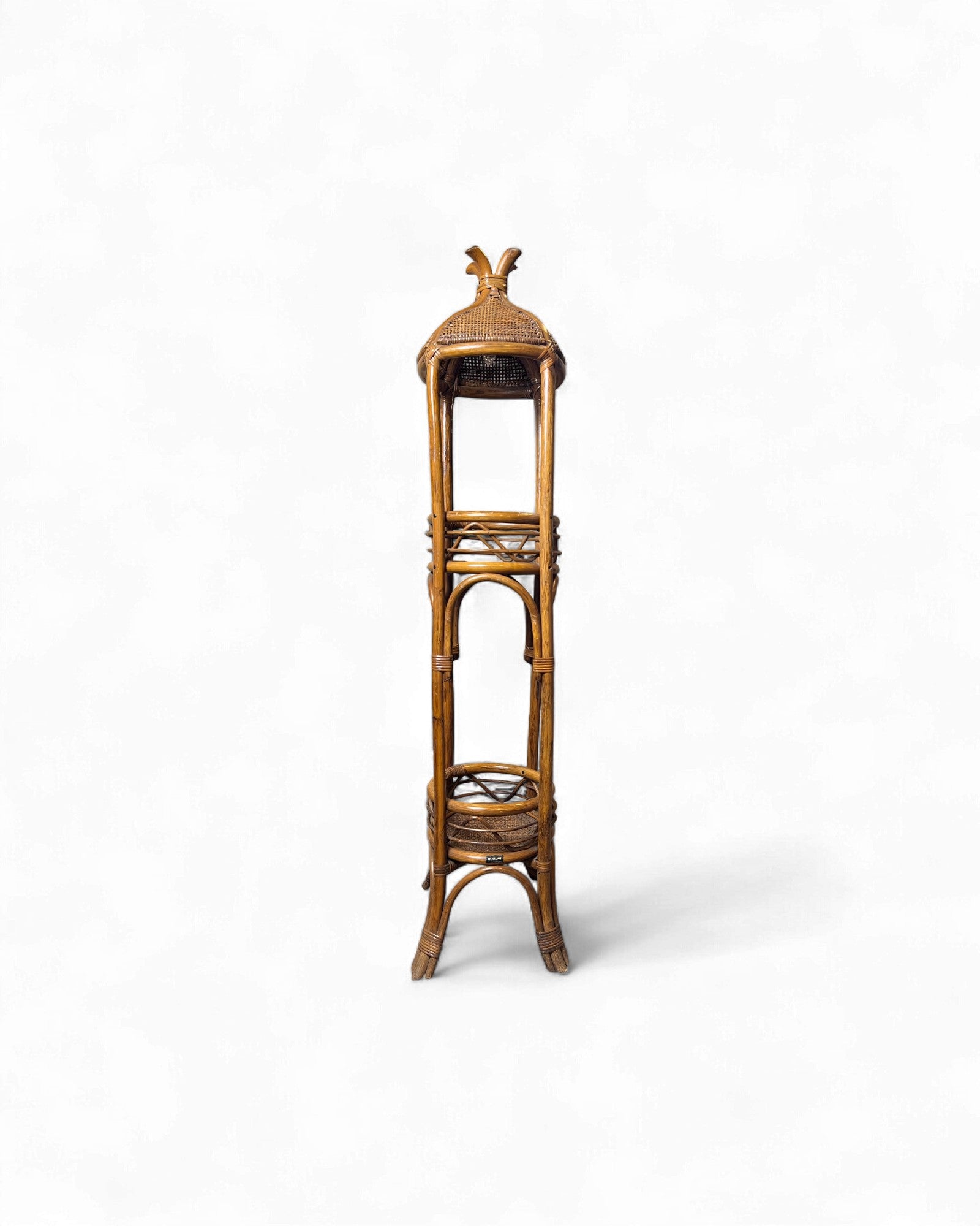 Koizumi Rattan Pedestal Standing Lamp Surround Living