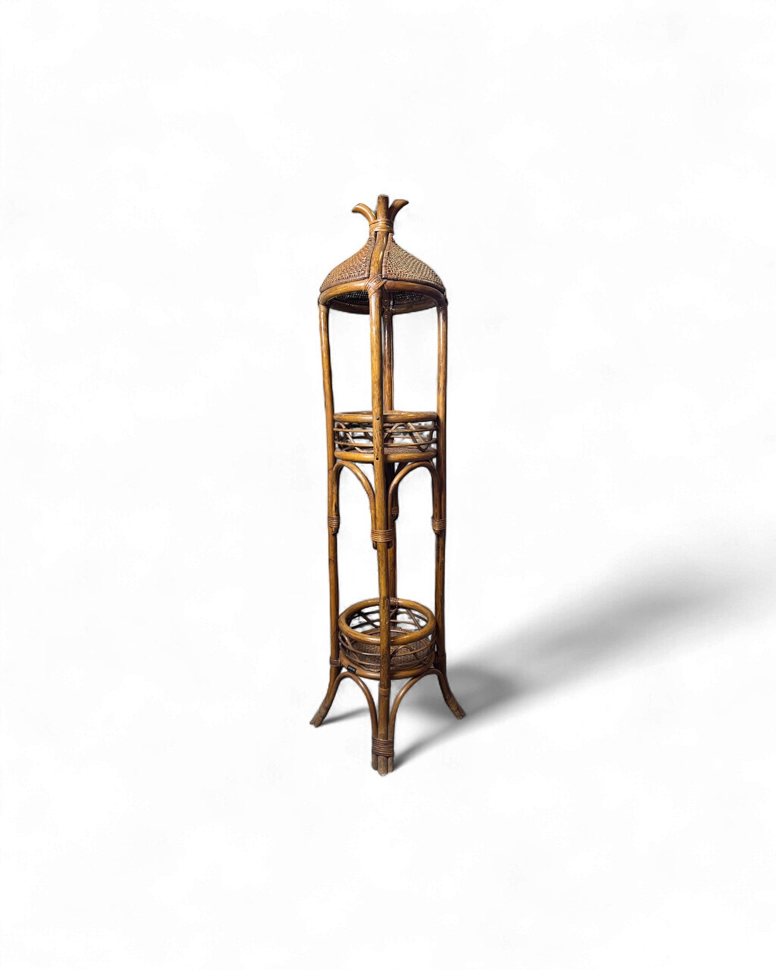 Koizumi Rattan Pedestal Standing Lamp Surround Living