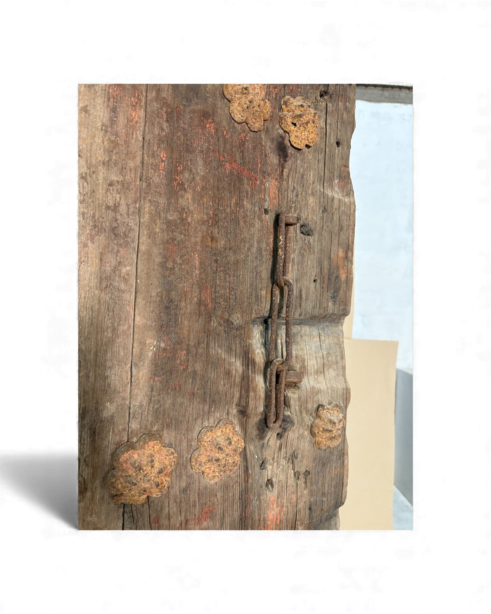 Antique Chinese Elm Door with Iron Studwork - Surround Living - 15