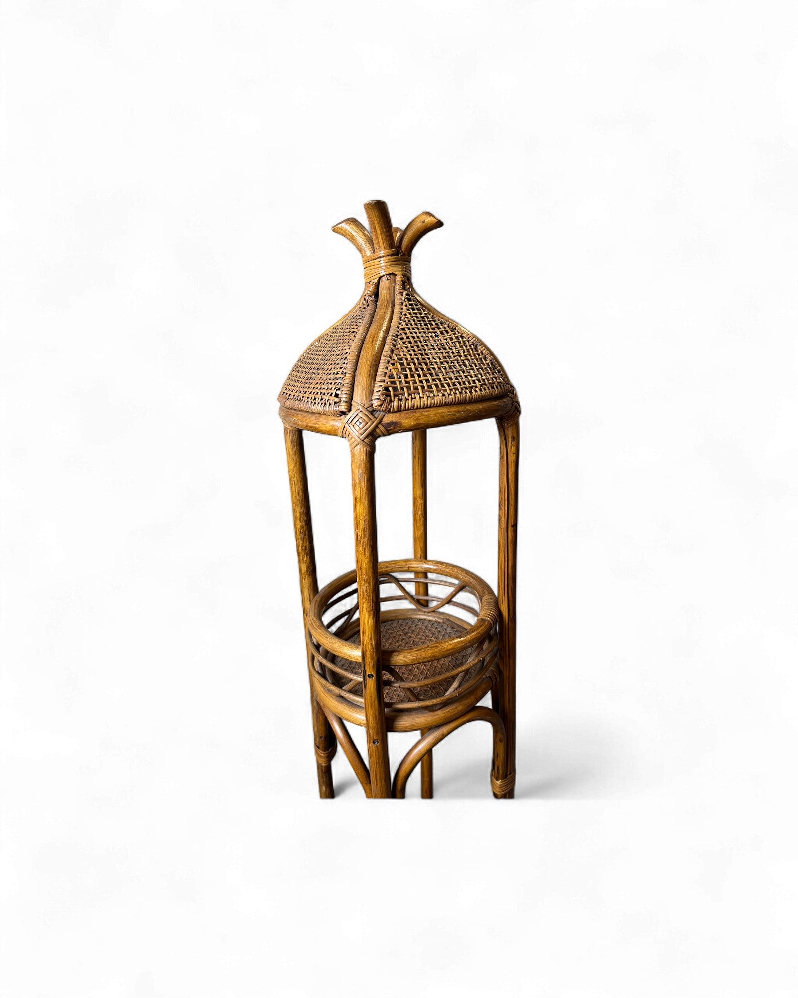 Koizumi Rattan Pedestal Standing Lamp Surround Living