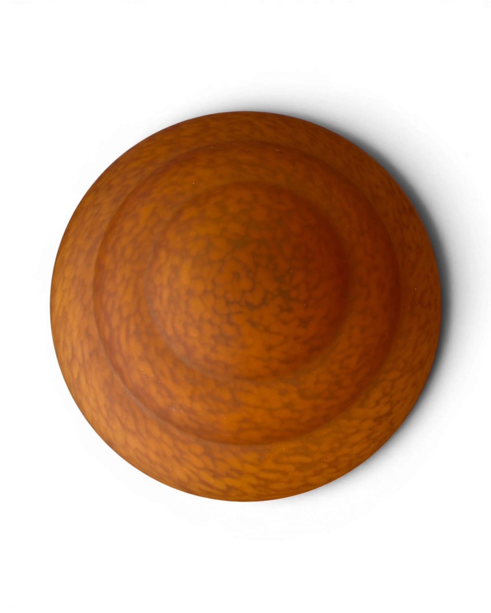 Organic Wood Table Lamp with Mushroom-Shaped Orange Art Glass Shade - Surround Living - 10