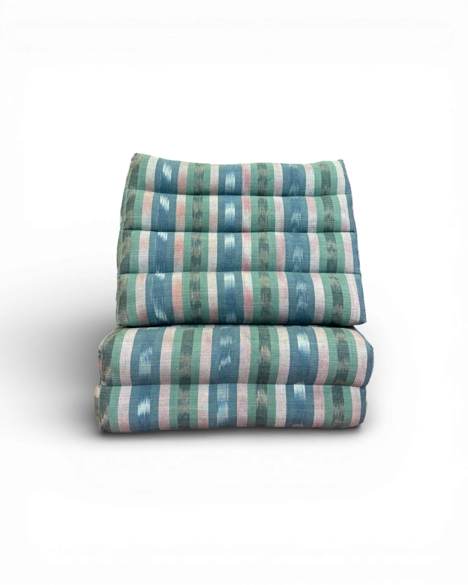 Sage Green Stripe Handwoven Triangle Cushion (M) - Surround Living - 4