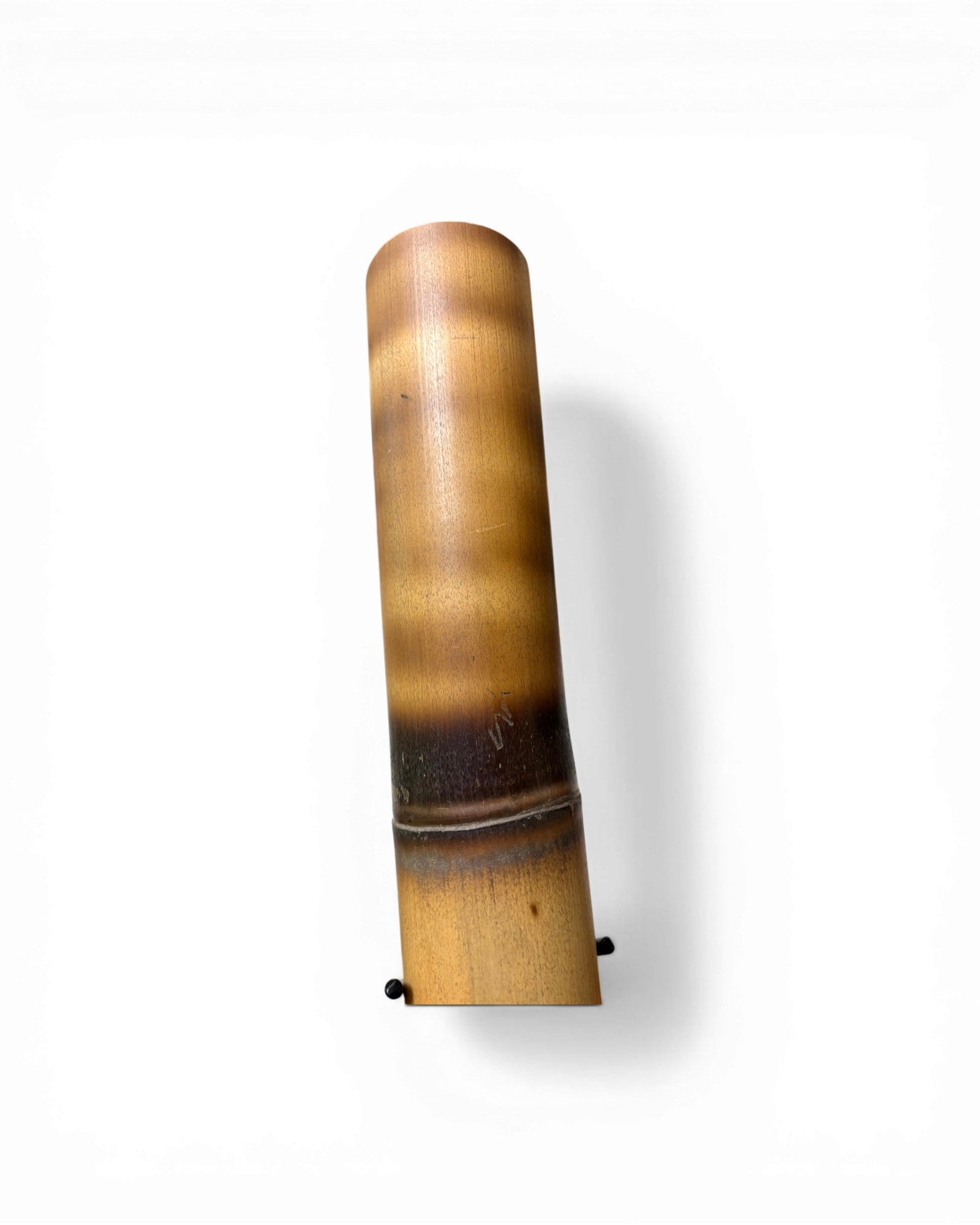 Honey - Toned Bamboo Opium Pipe with Carved Bowl (Mounted) - Surround Living - 10