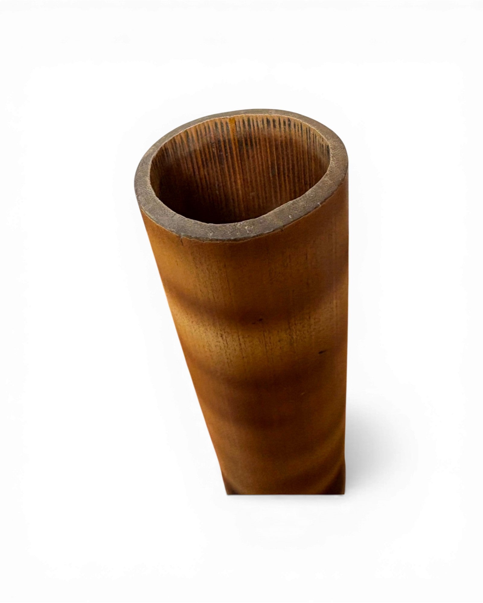 Honey - Toned Bamboo Opium Pipe with Carved Bowl (Mounted) - Surround Living - 13