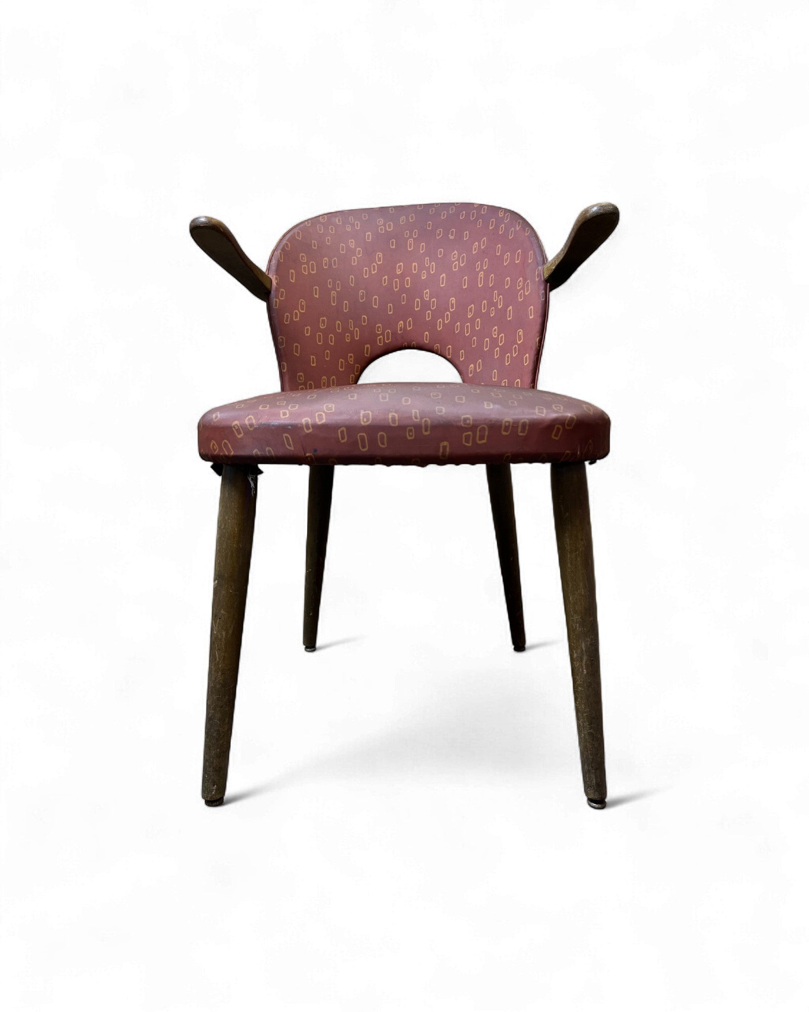 True Vintage Vinyl Cushion Maroon Retro Armchair Surround Living